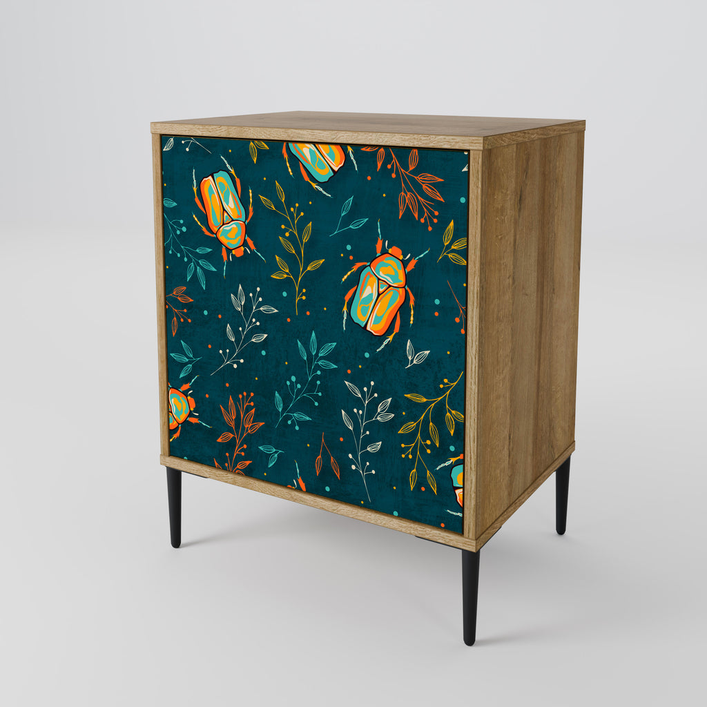 AUTUMN INSECTS 1-Door Sideboard in Oak Effect