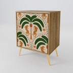 DANCING PREDATORS 1-Door Sideboard in Oak Effect