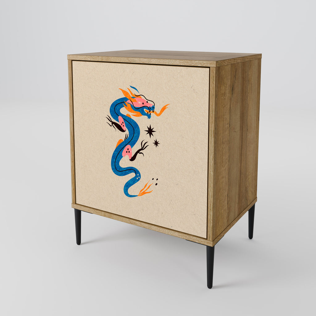 MYTHOLOGICAL CREATURES 1-Door Sideboard in Oak Effect
