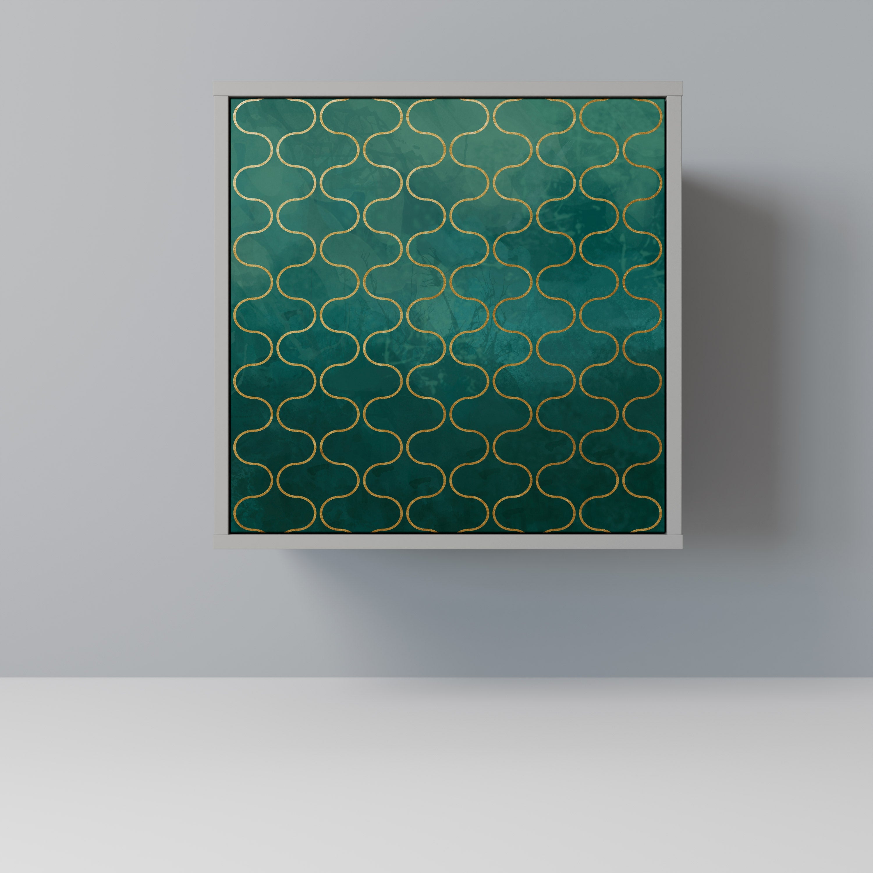 Aparador TESSELATED GREENERY de 1 puerta en acabado gris