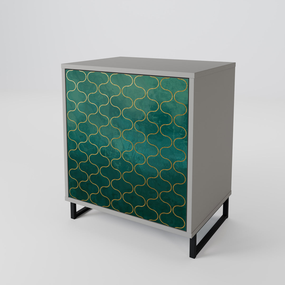 TESSELATED GREENERY 1-Door Sideboard