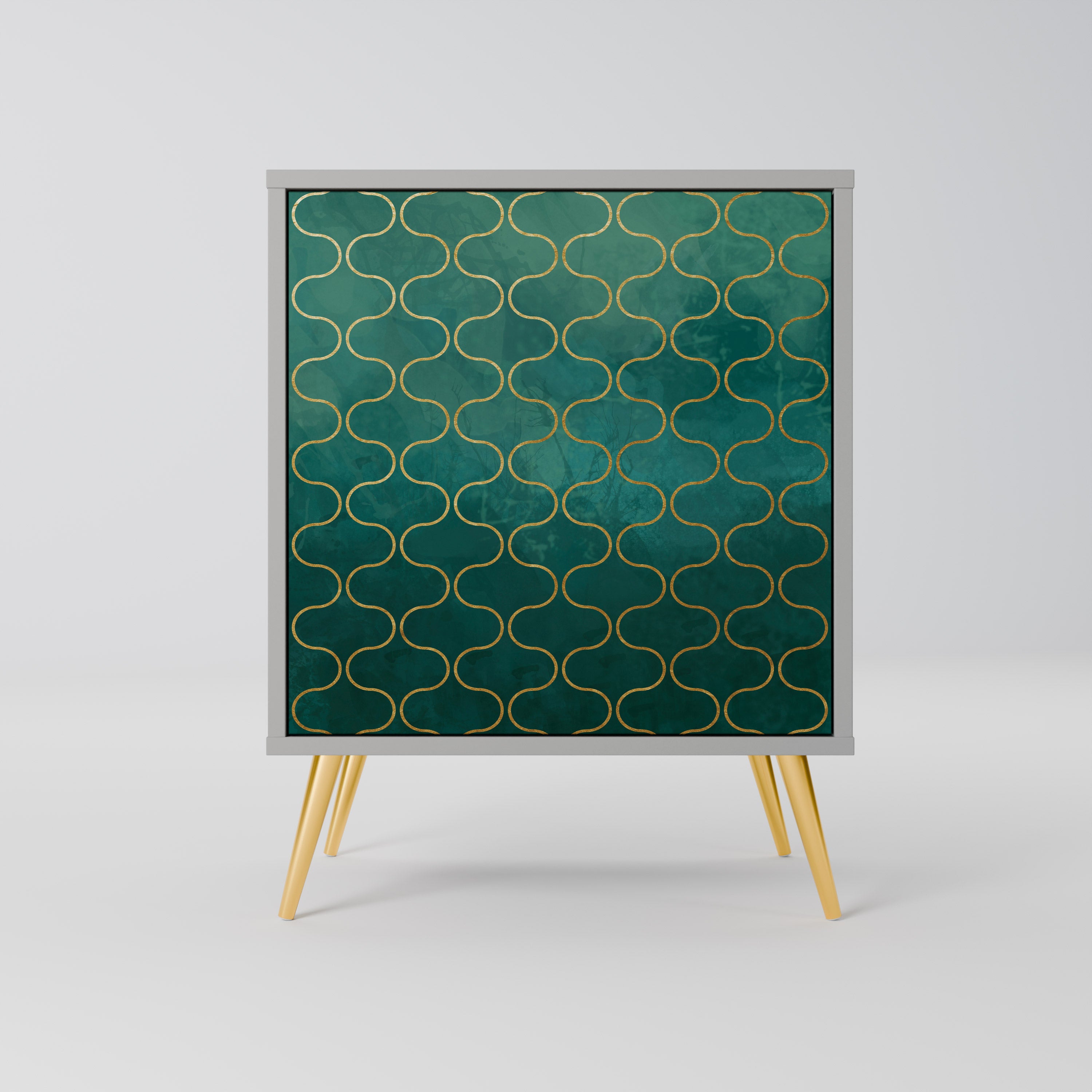 Aparador TESSELATED GREENERY de 1 puerta en acabado gris