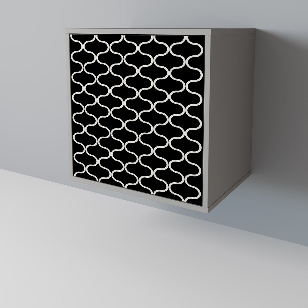 Aparador TESSELATED BLACKNESS de 1 puerta en acabado gris