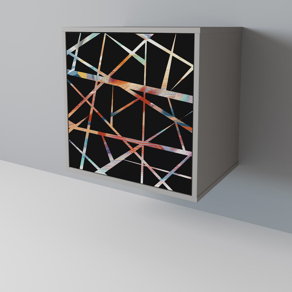 Aparador POLYGON VERVE de 1 puerta en acabado gris