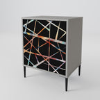 POLYGON VERVE 1-Door Sideboard in Grey Finish