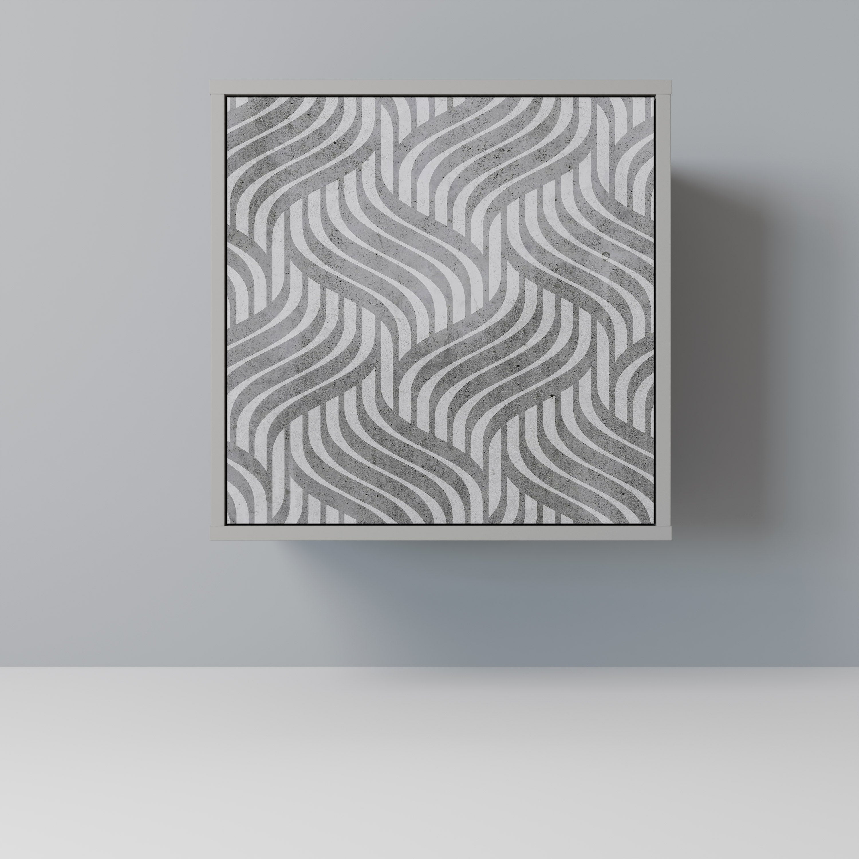 Aparador de 1 puerta CONCRETE MOVEMENT en acabado gris