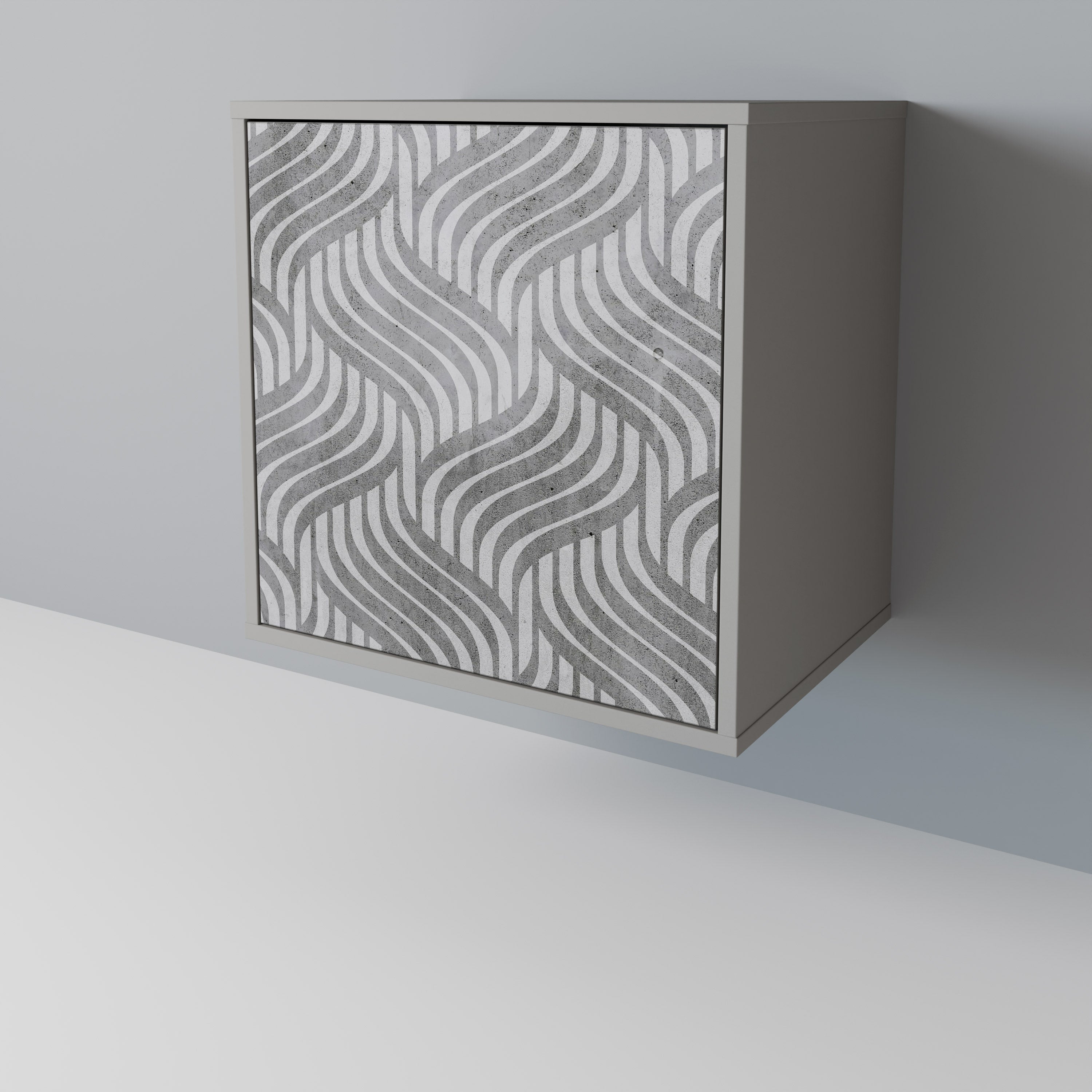 Aparador de 1 puerta CONCRETE MOVEMENT en acabado gris