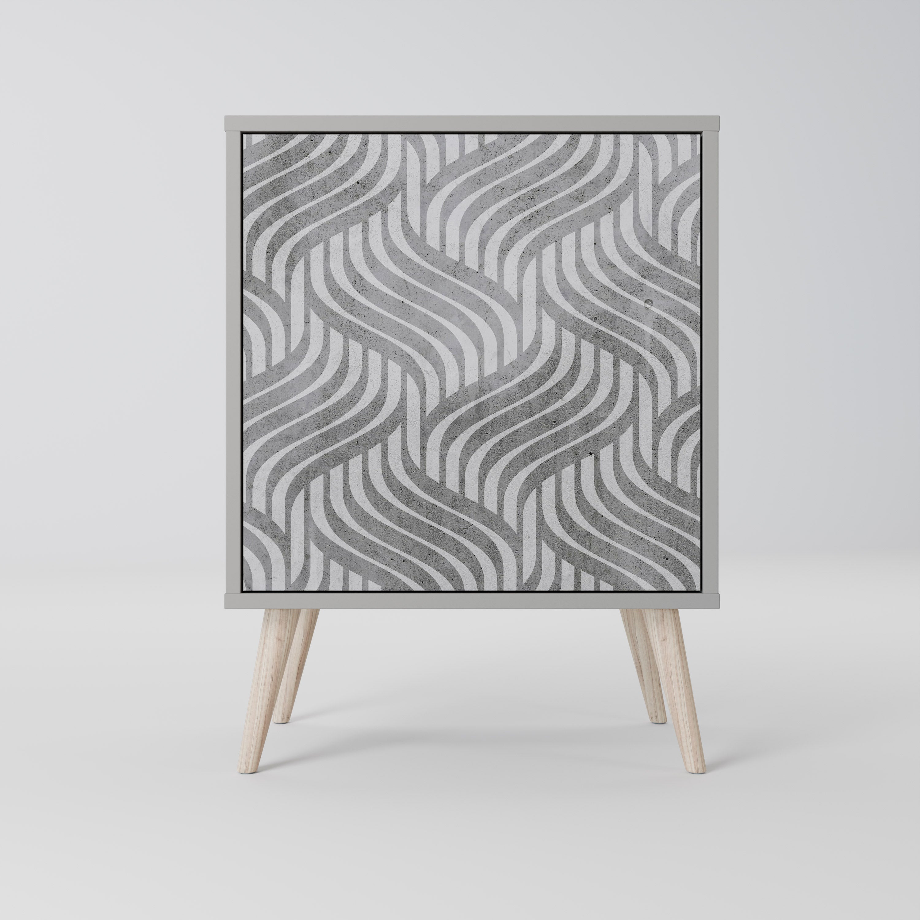 Aparador de 1 puerta CONCRETE MOVEMENT en acabado gris