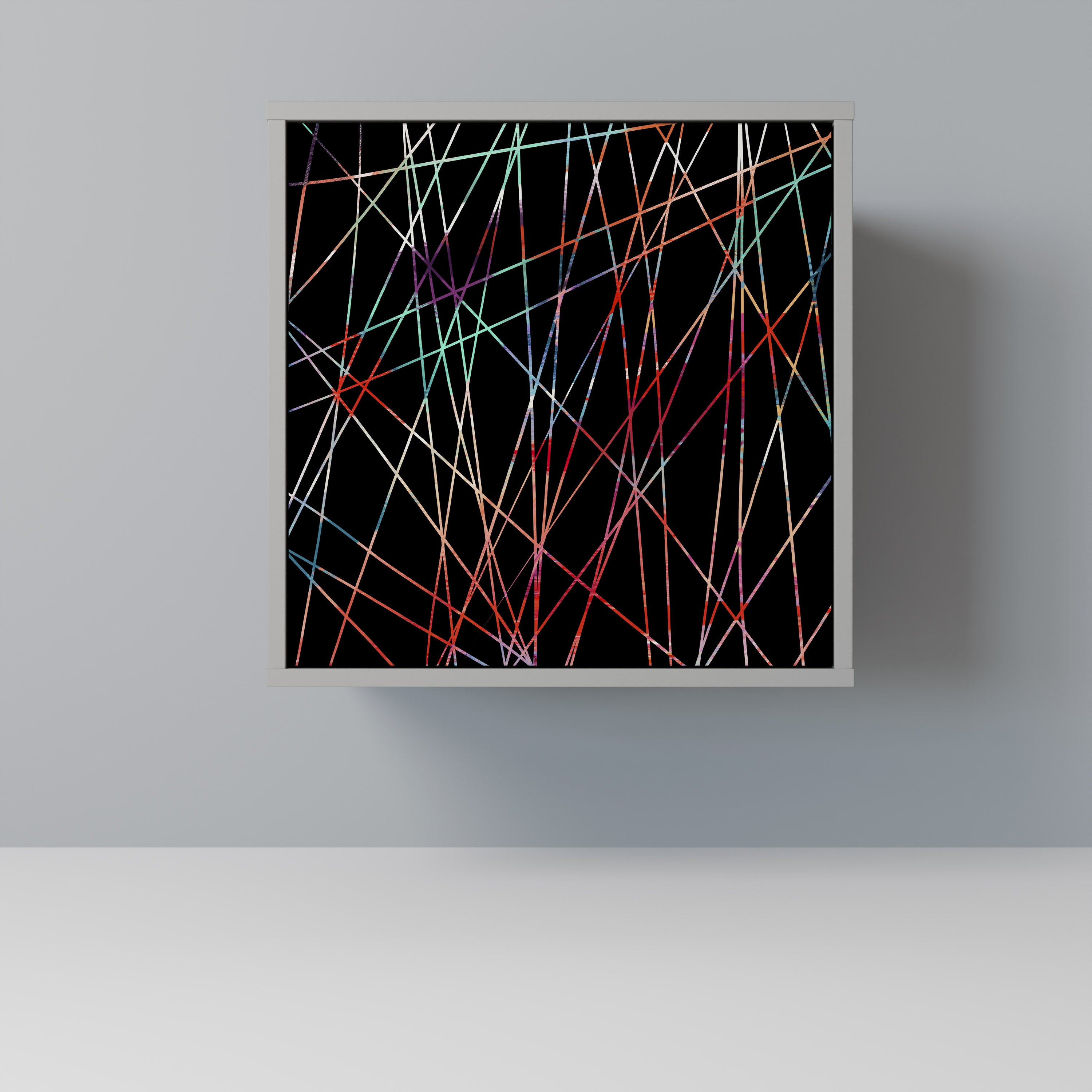 Aparador LUMINOUS SNARE de 1 puerta en acabado gris