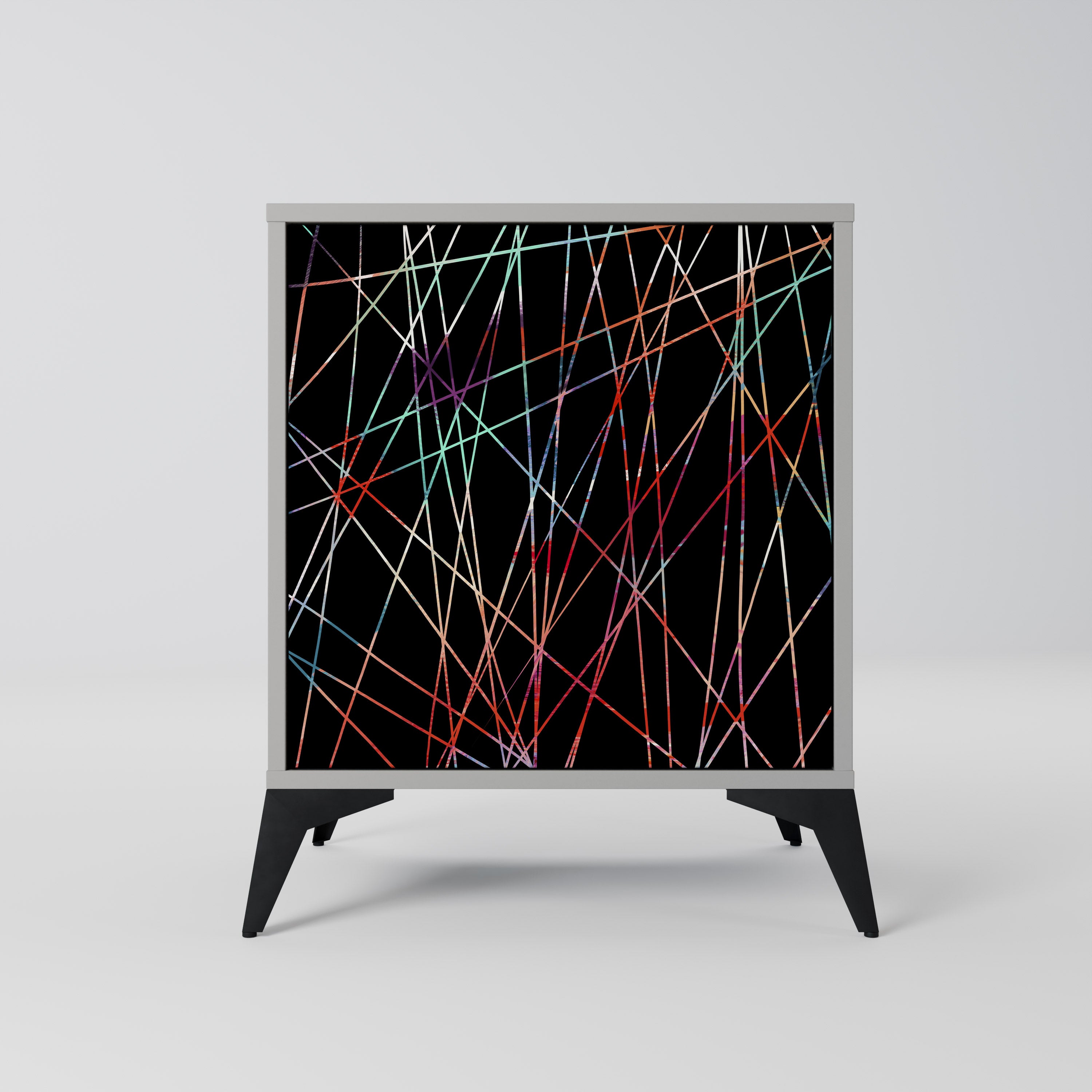 Aparador LUMINOUS SNARE de 1 puerta en acabado gris