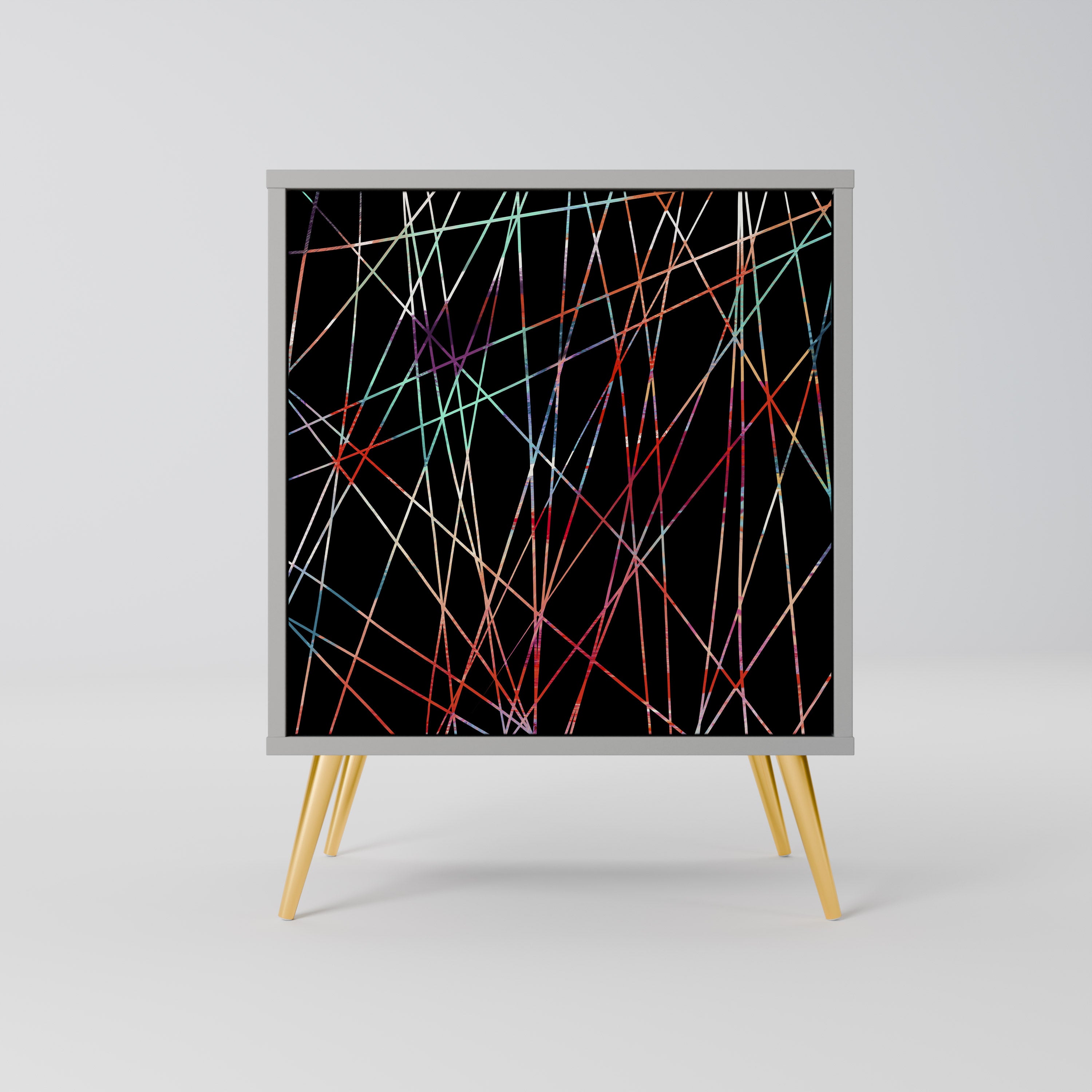 Aparador LUMINOUS SNARE de 1 puerta en acabado gris