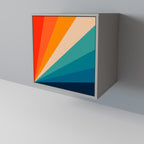 PRISM CONCUSSION Aparador de 1 Puerta en Acabado Gris