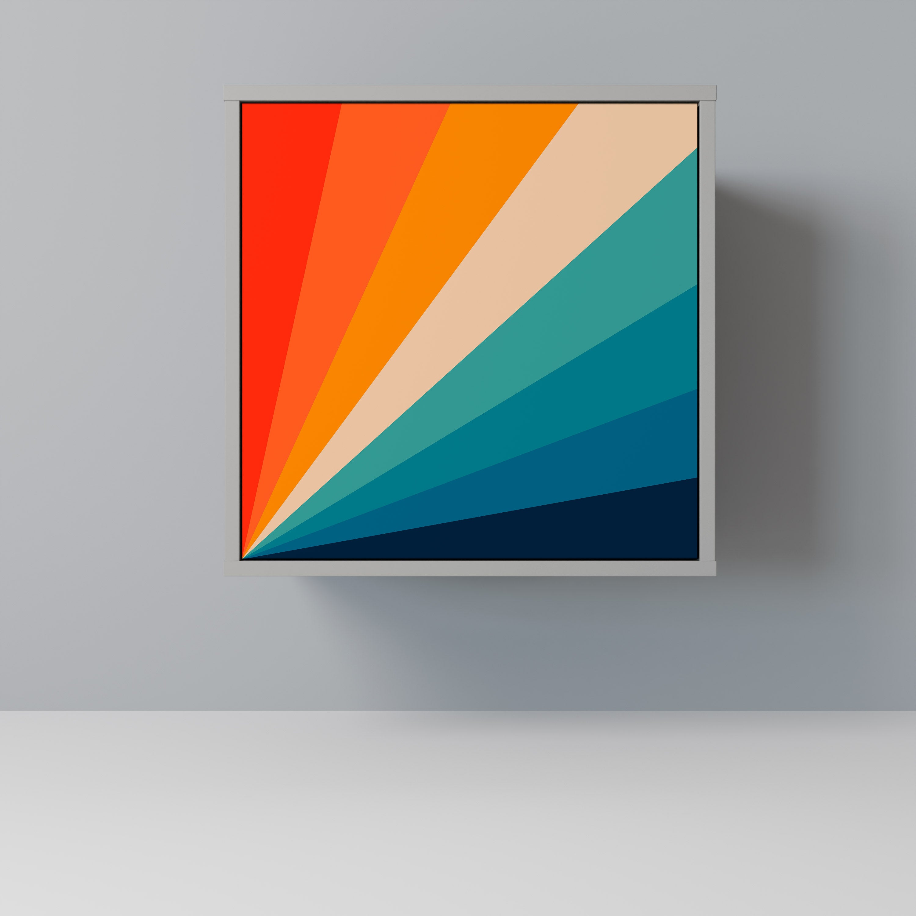 Aparador PRISM CONCUSSION de 1 puerta en acabado gris