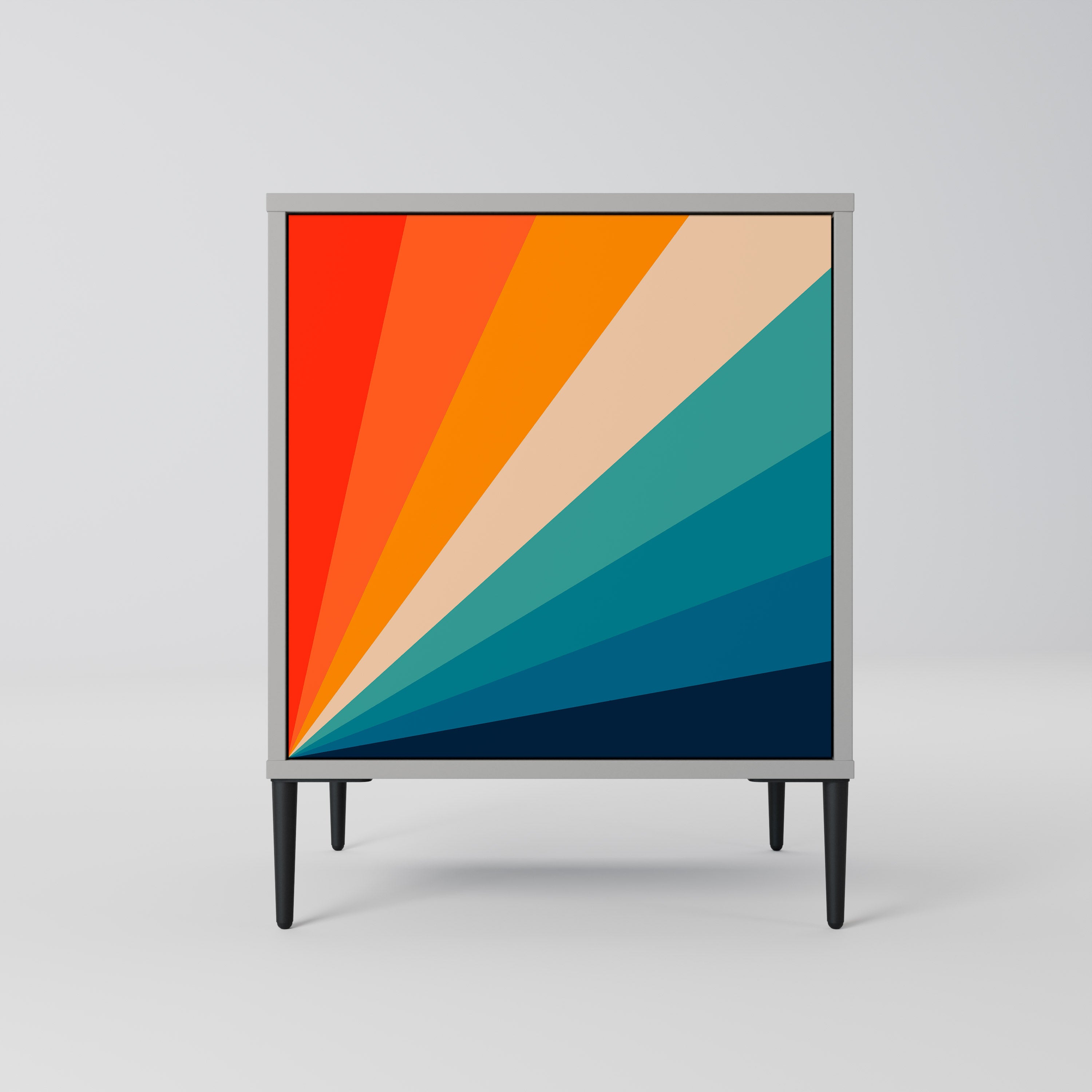 Aparador PRISM CONCUSSION de 1 puerta en acabado gris