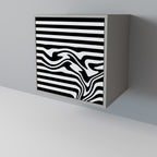 SPECTRA SHOWCASE Aparador de 1 Puerta en Acabado Gris