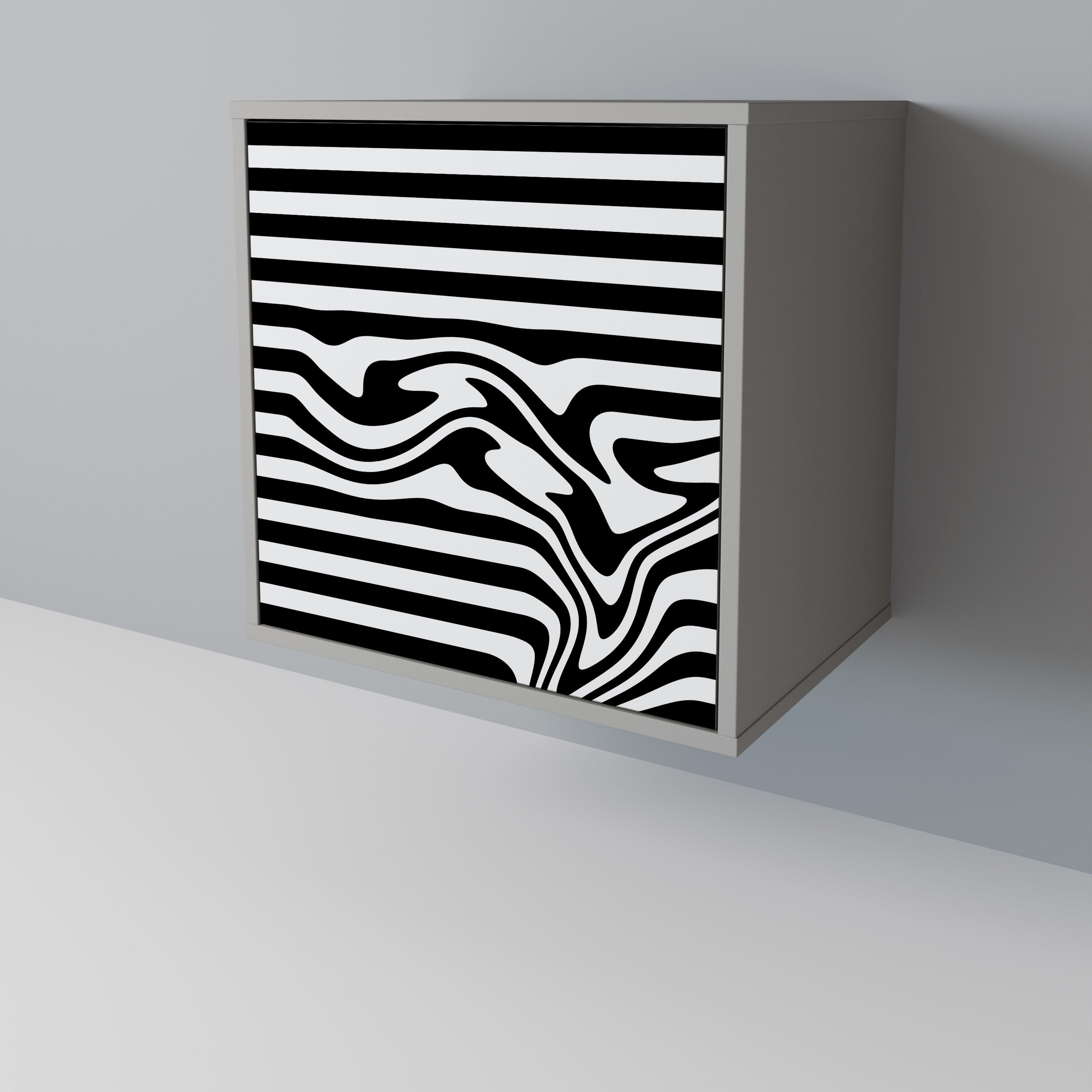 Aparador SPECTRA SHOWCASE de 1 puerta en acabado gris