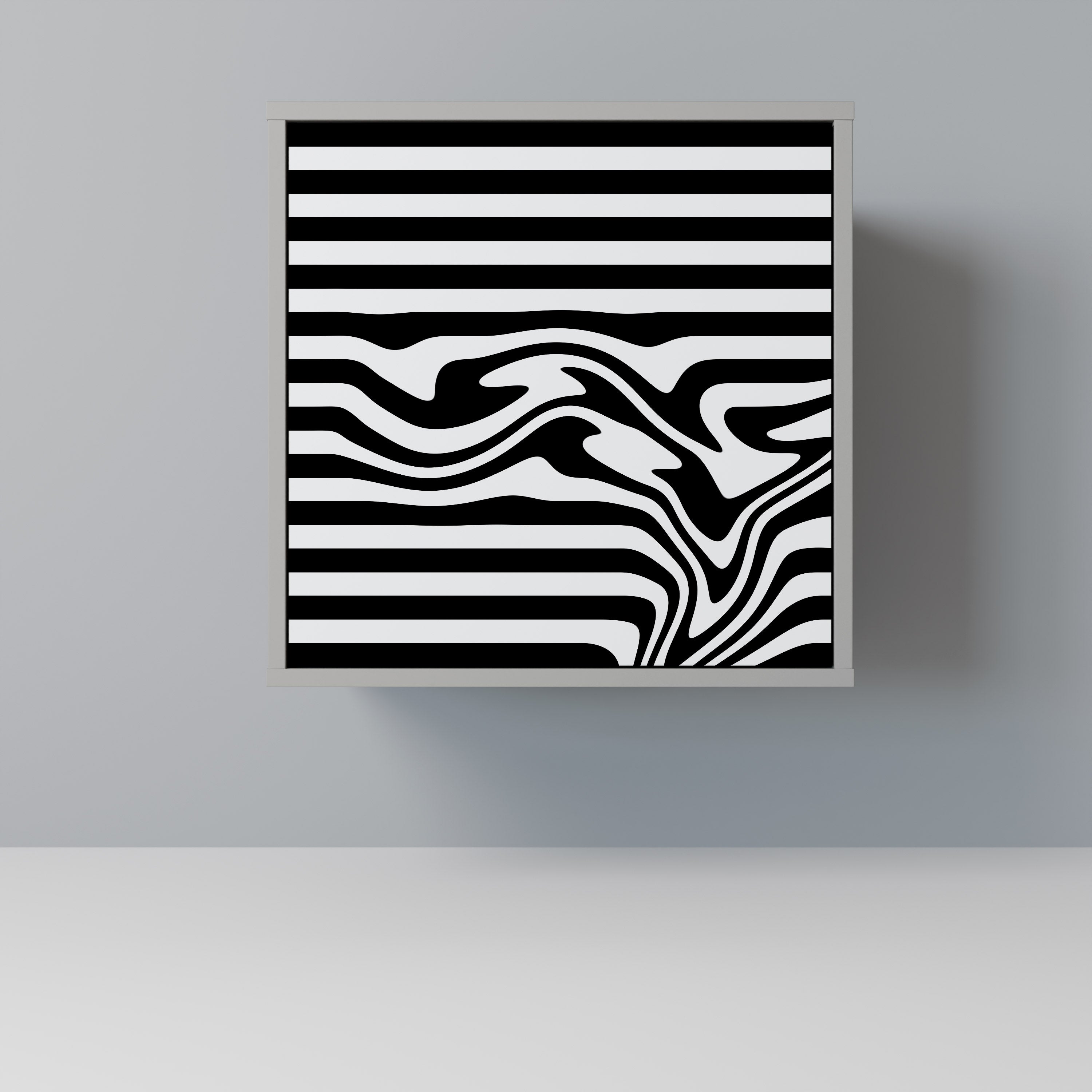 Aparador SPECTRA SHOWCASE de 1 puerta en acabado gris