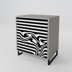 SPECTRA SHOWCASE Aparador de 1 Puerta en Acabado Gris