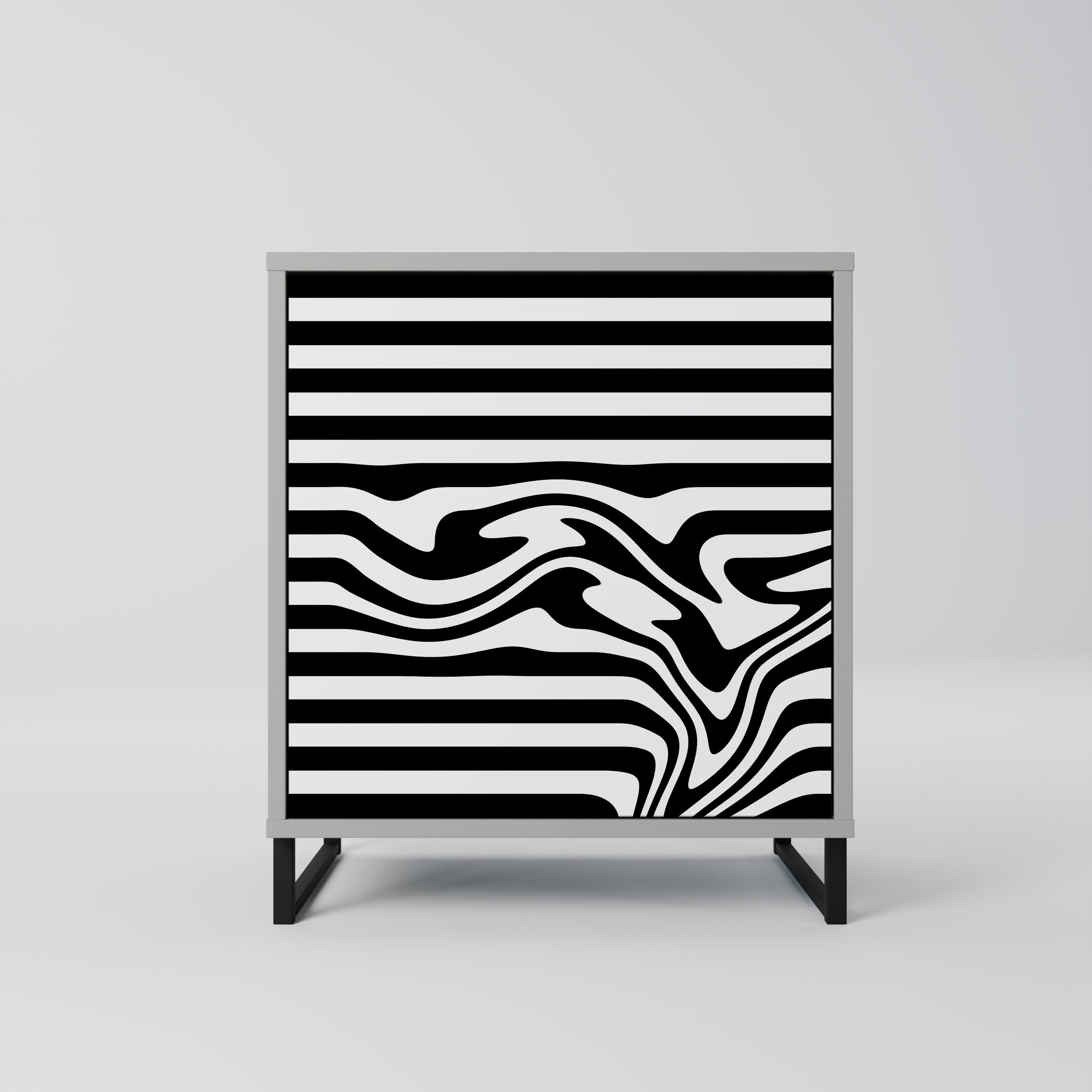 Aparador SPECTRA SHOWCASE de 1 puerta en acabado gris