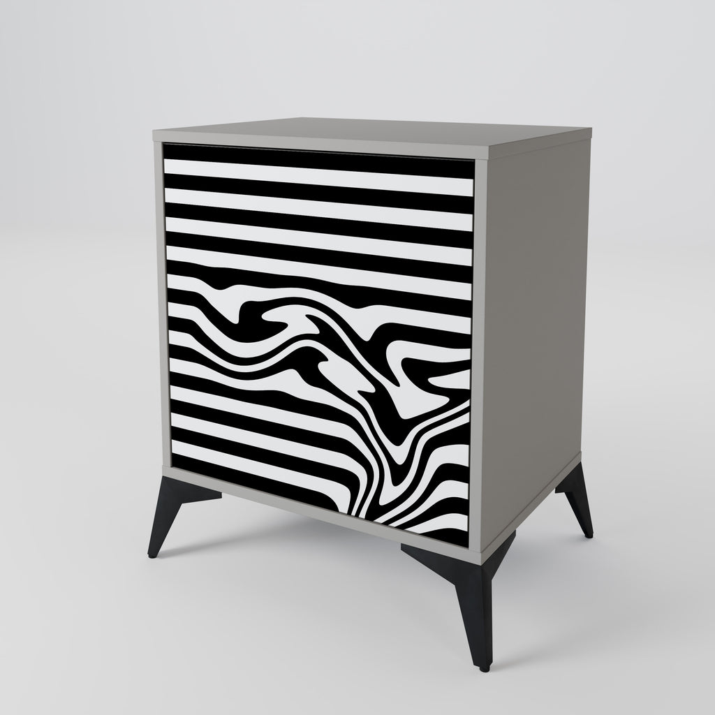 Aparador SPECTRA SHOWCASE de 1 puerta en acabado gris