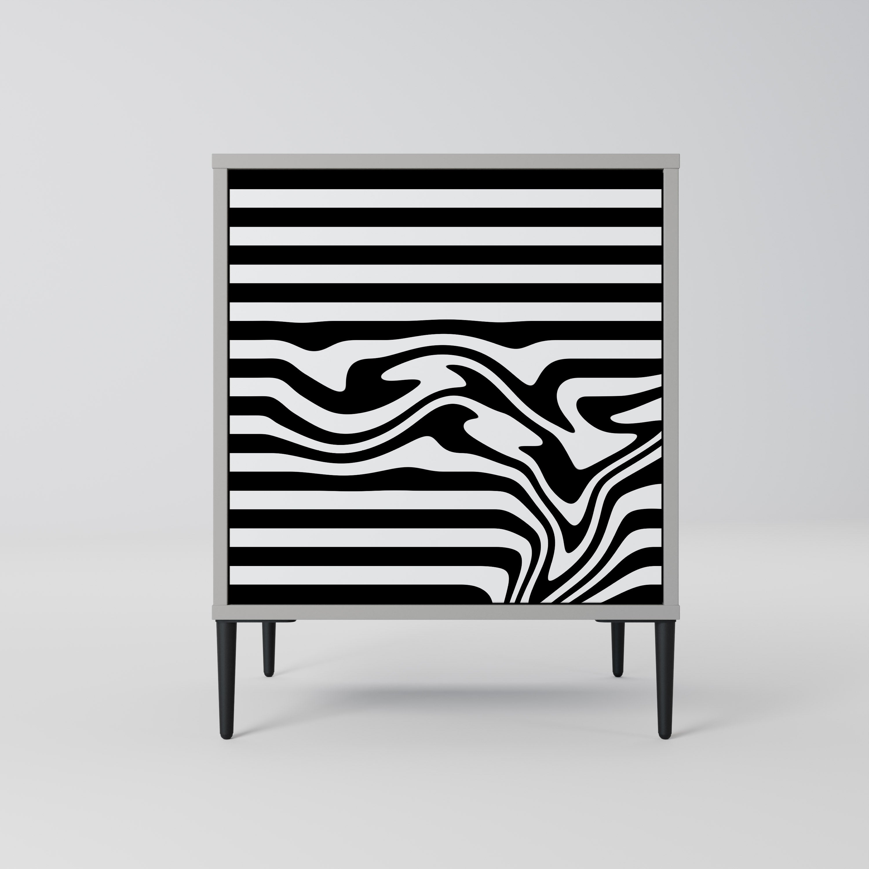 Aparador SPECTRA SHOWCASE de 1 puerta en acabado gris