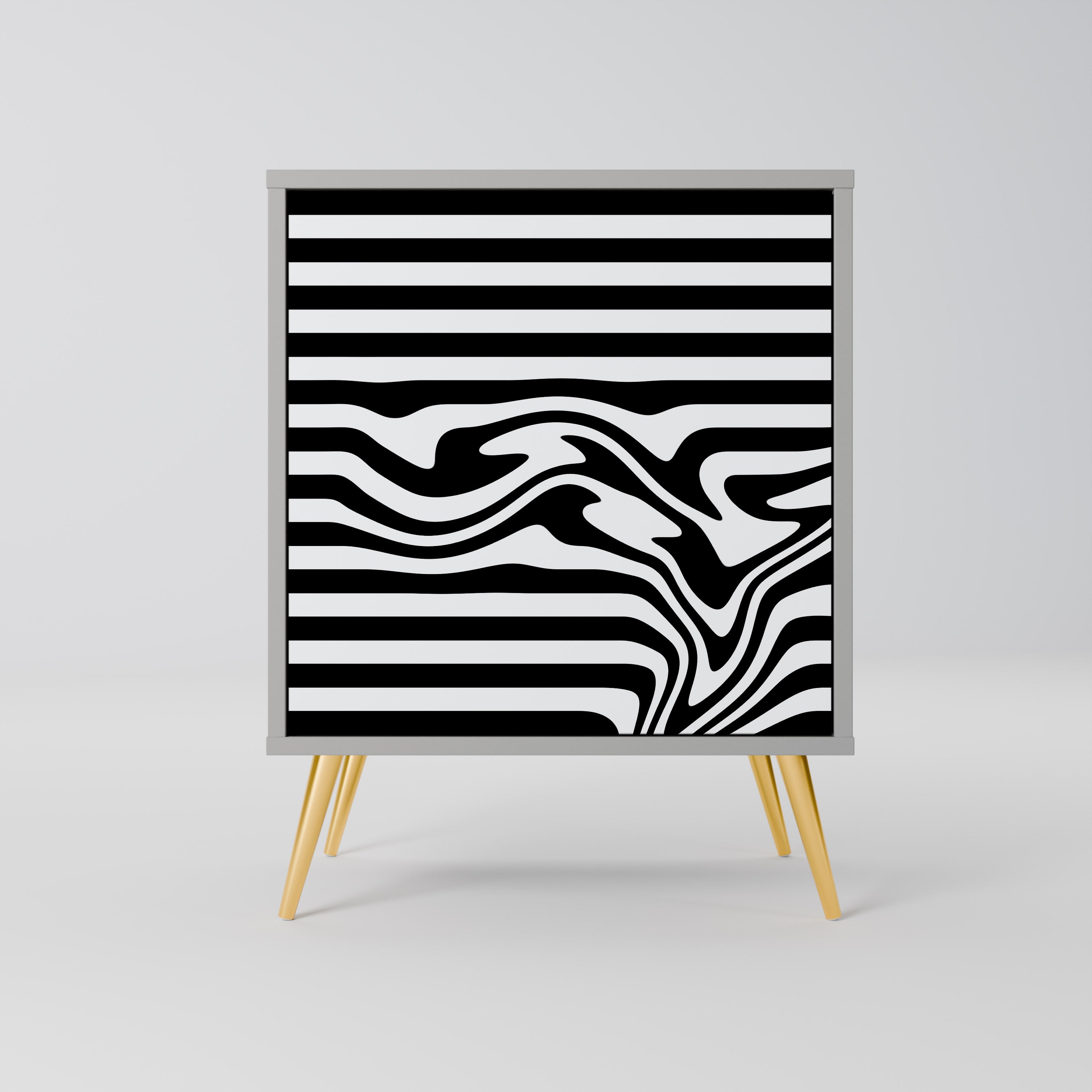 Aparador SPECTRA SHOWCASE de 1 puerta en acabado gris