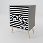 SPECTRA SHOWCASE Aparador de 1 Puerta en Acabado Gris