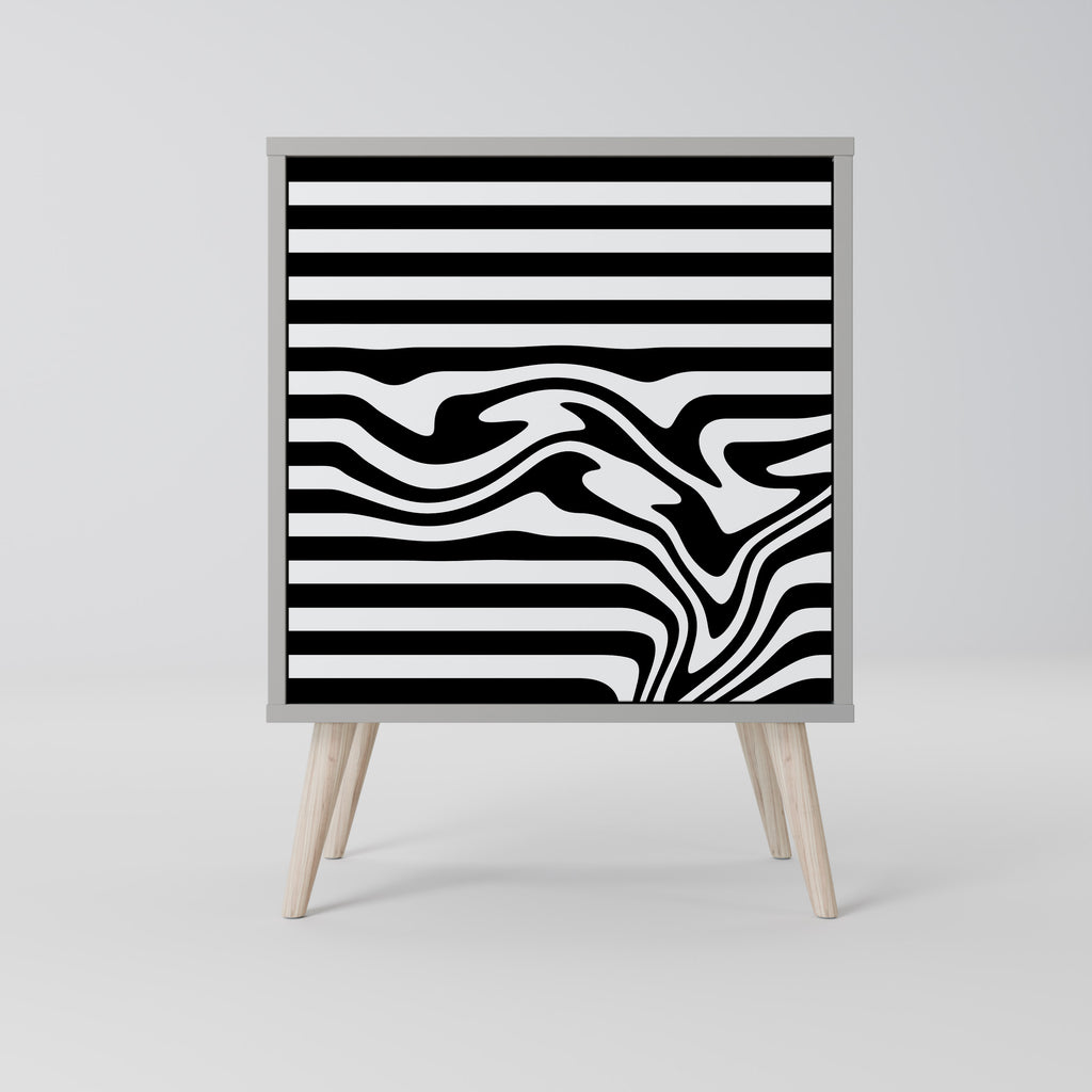 Aparador SPECTRA SHOWCASE de 1 puerta en acabado gris