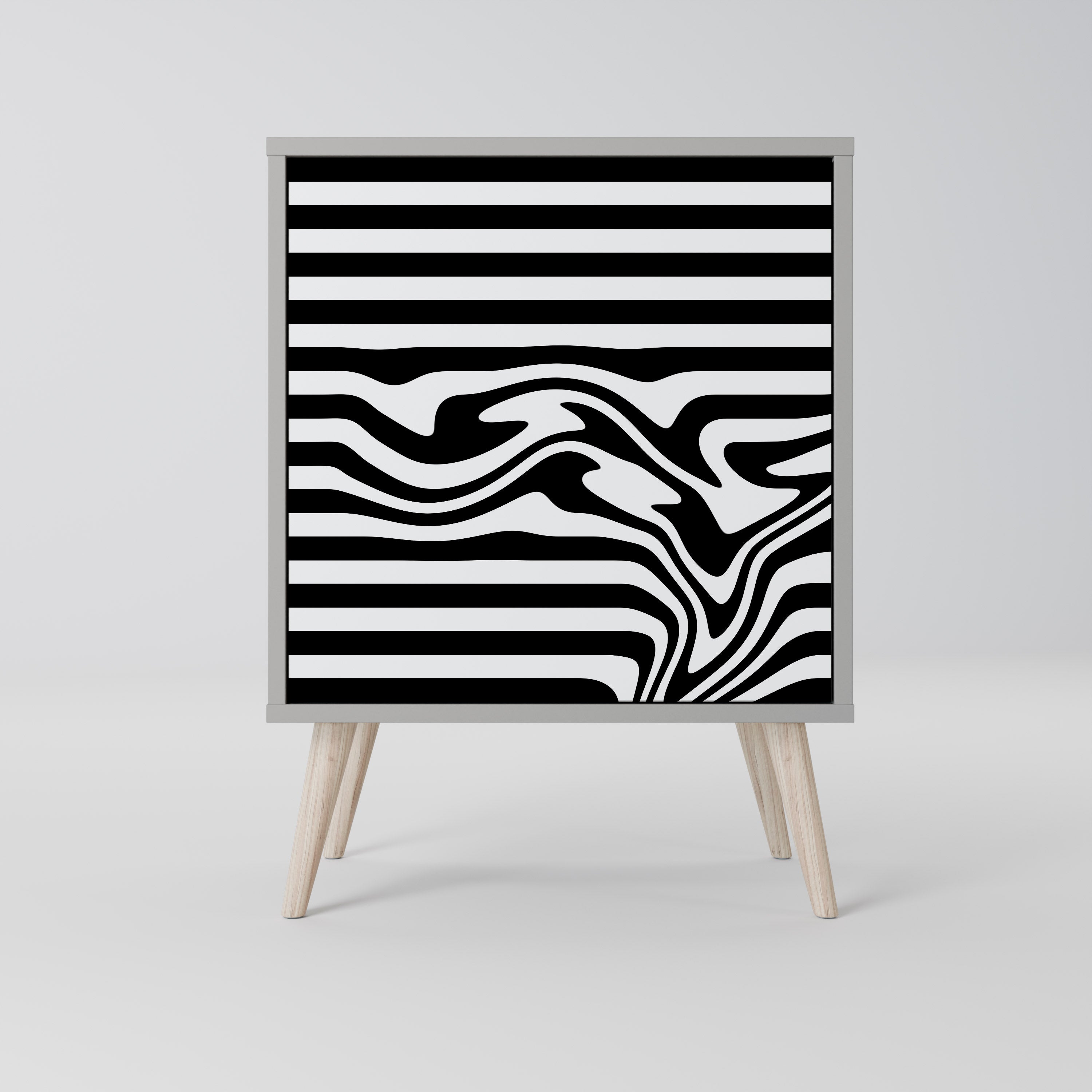 Aparador SPECTRA SHOWCASE de 1 puerta en acabado gris