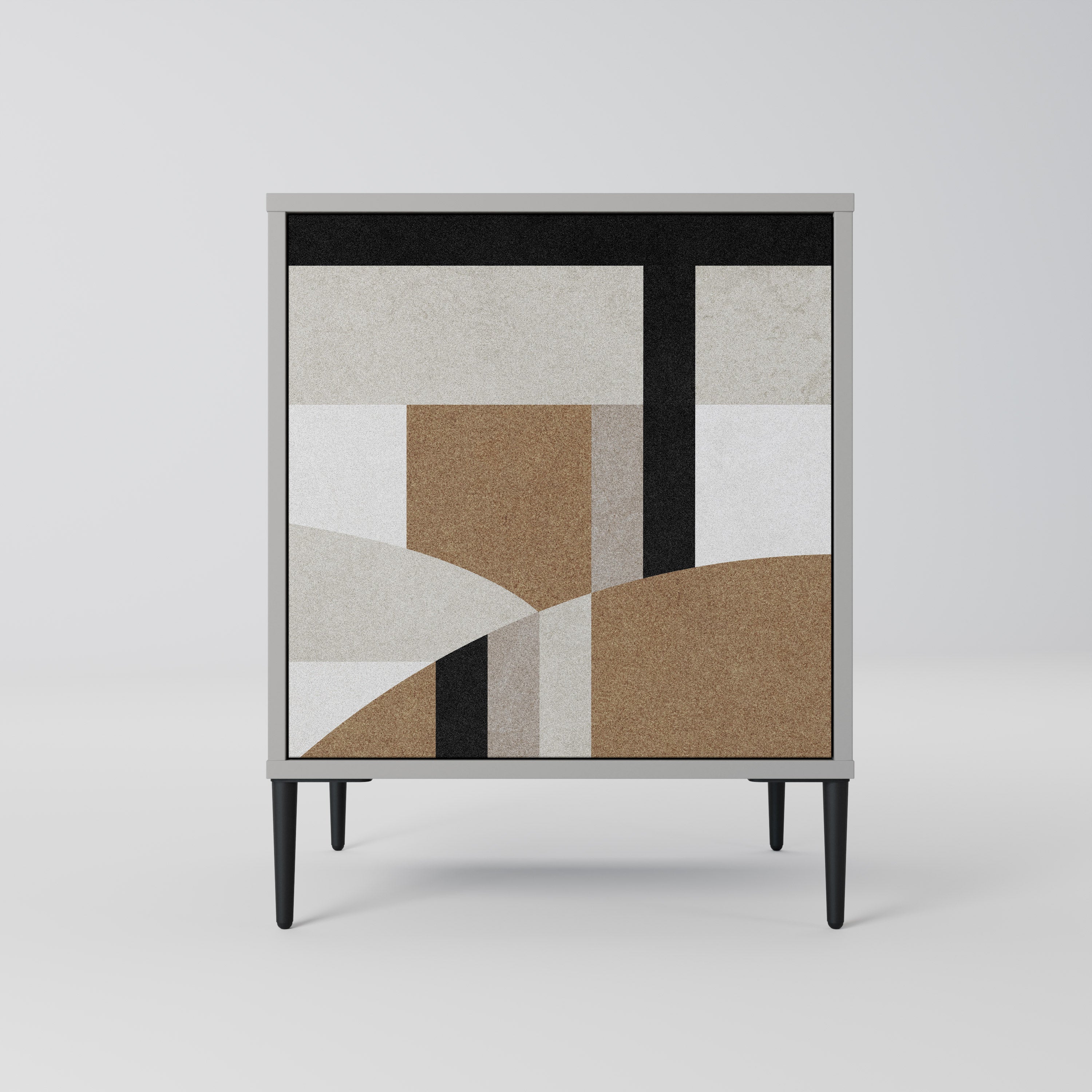 Aparador DELICATE MEMENTO de 1 puerta en acabado gris