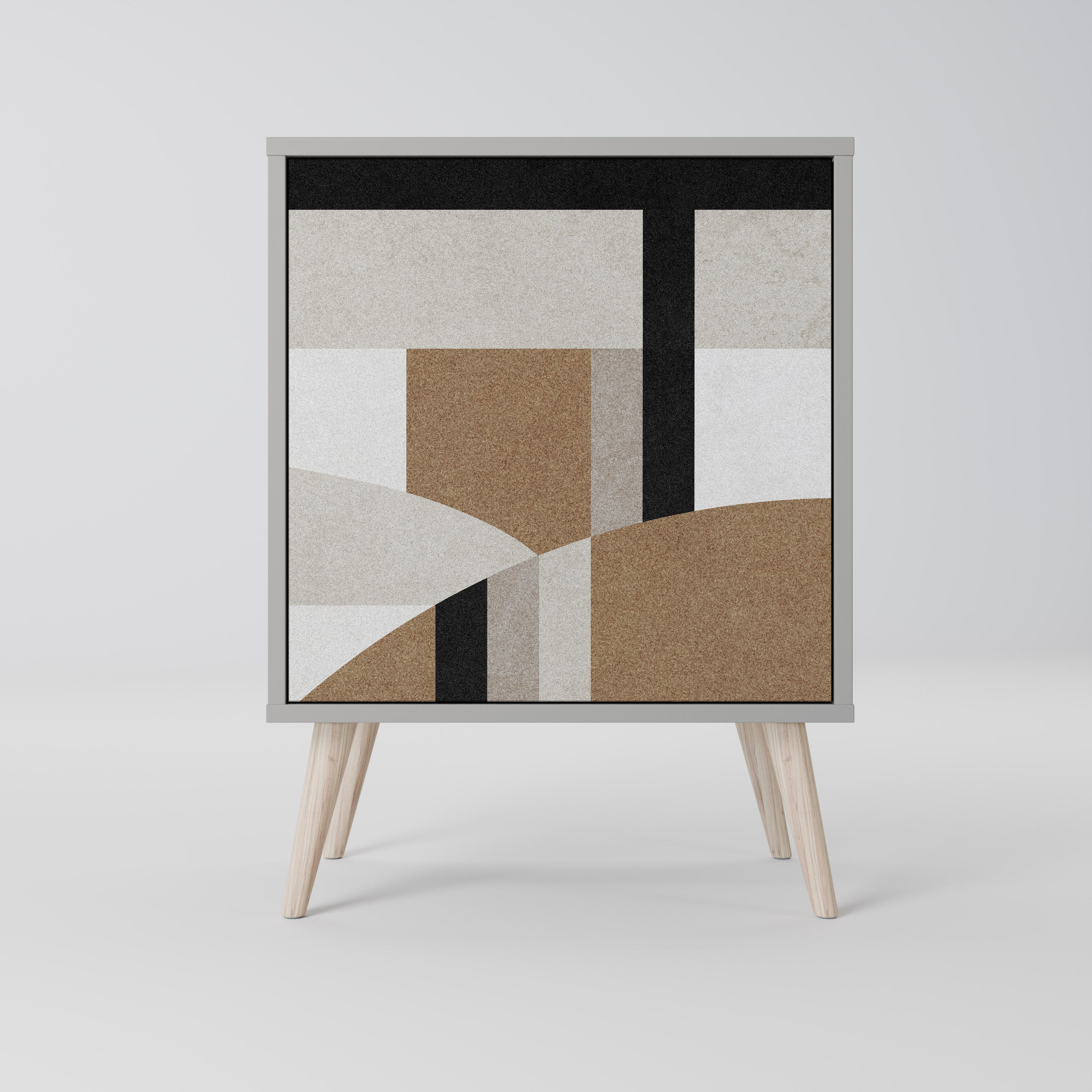 Aparador DELICATE MEMENTO de 1 puerta en acabado gris