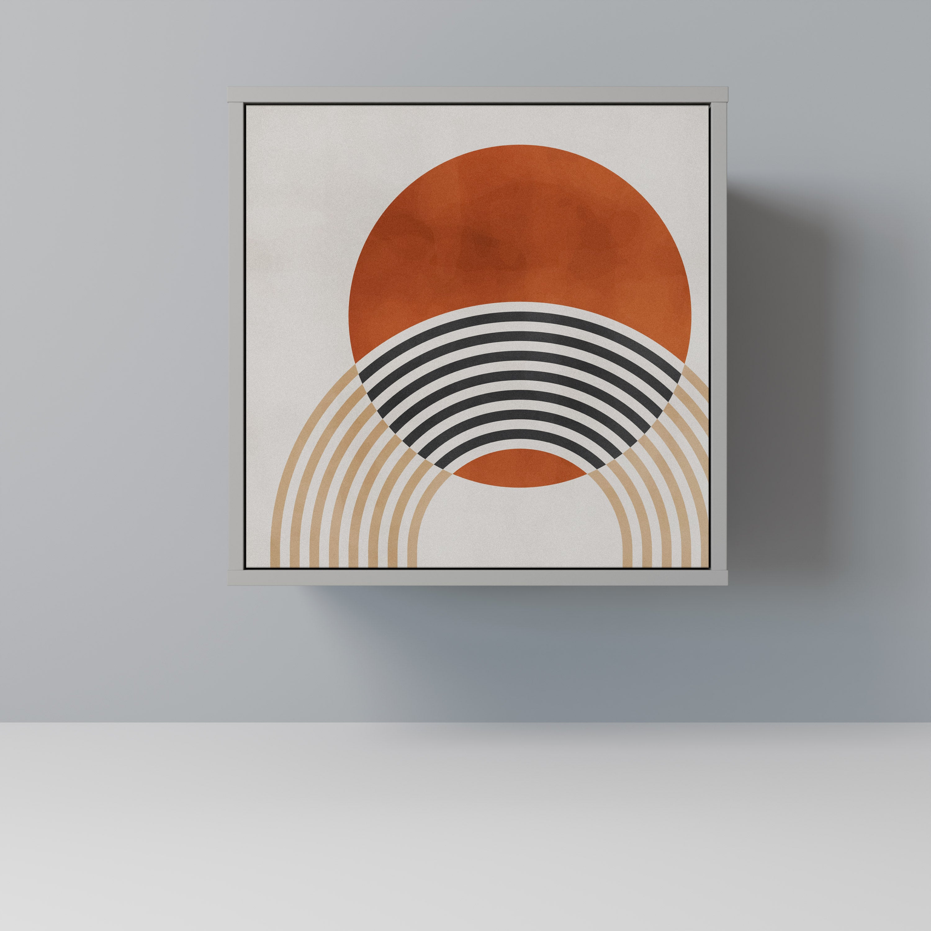 Aparador SPACE AROUND de 1 puerta en acabado gris