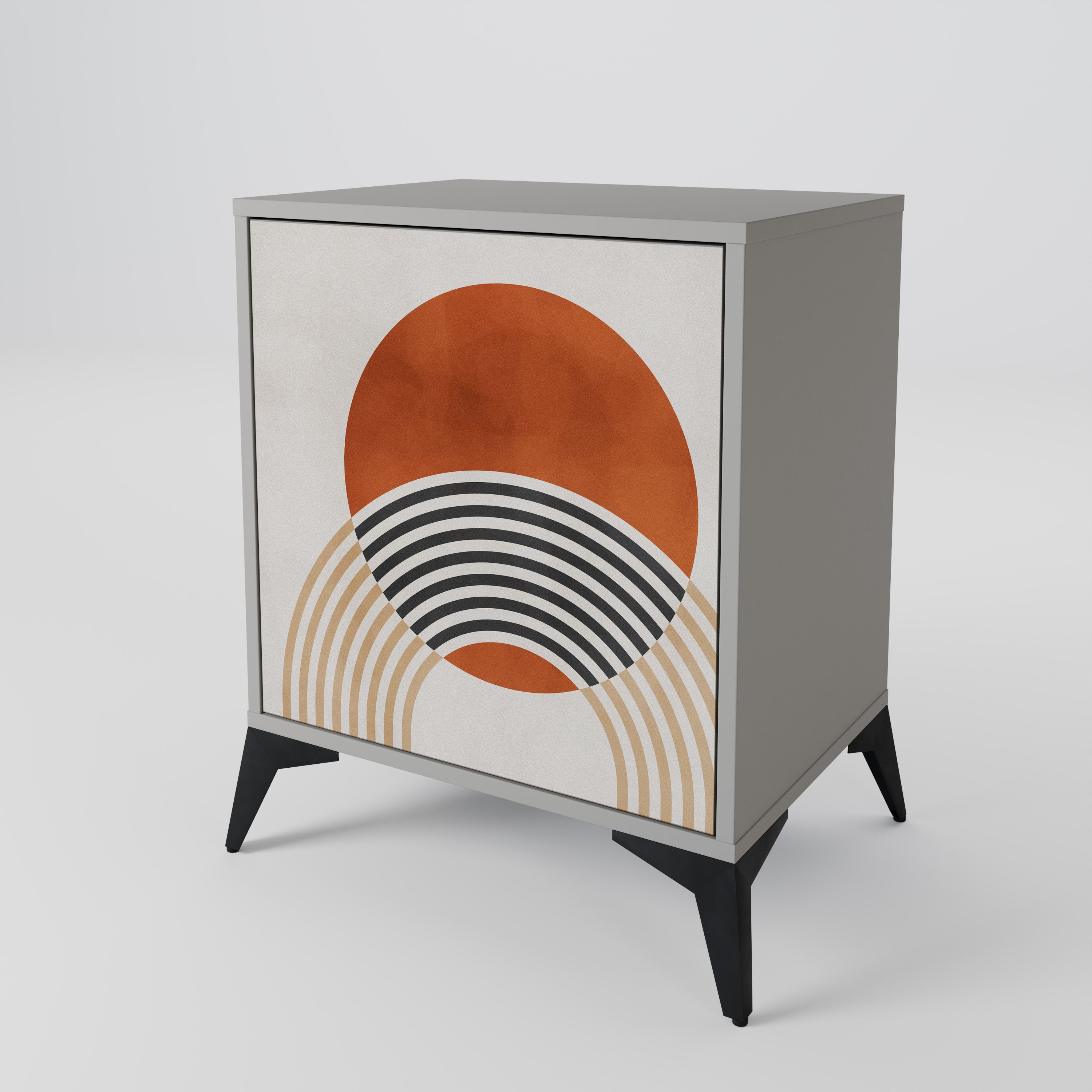 Aparador SPACE AROUND de 1 puerta en acabado gris