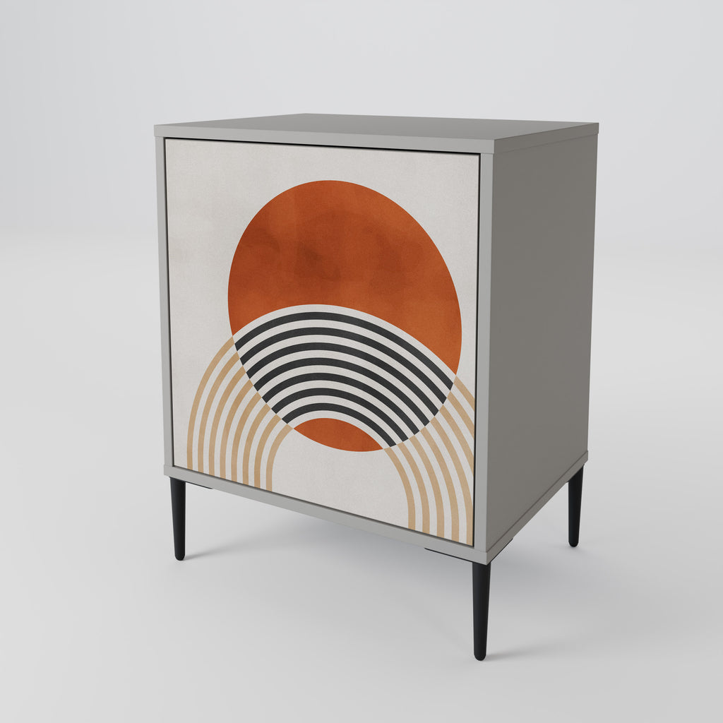 Aparador SPACE AROUND de 1 puerta en acabado gris