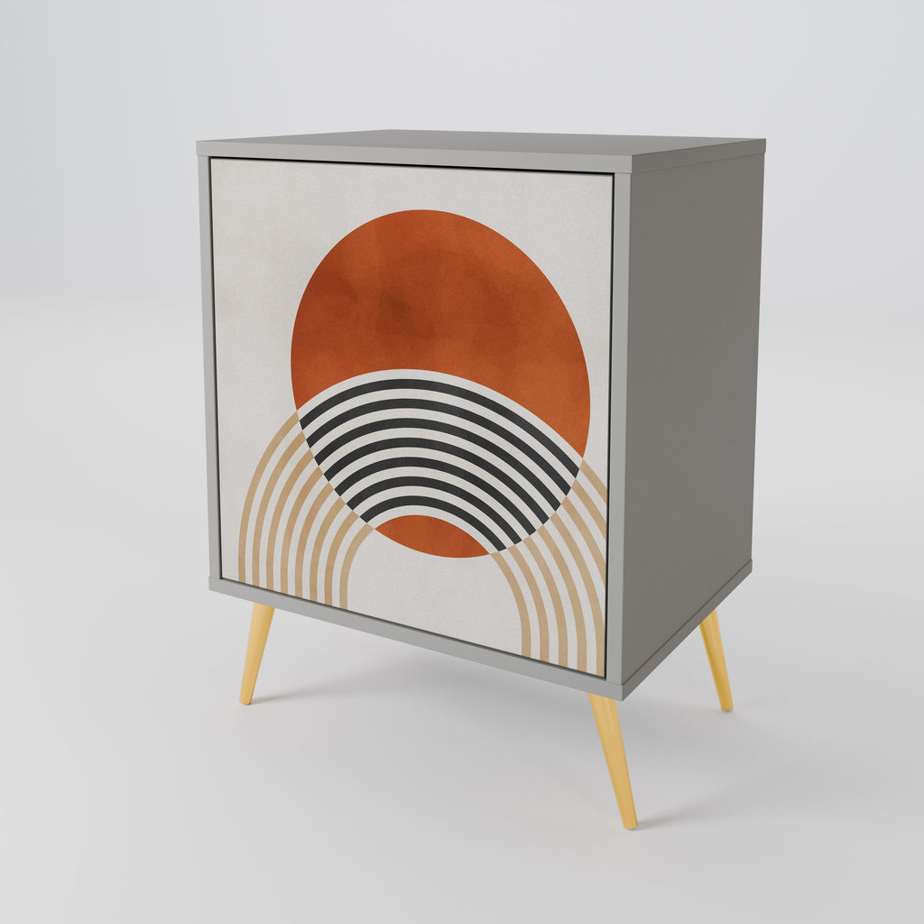 Aparador SPACE AROUND de 1 puerta en acabado gris