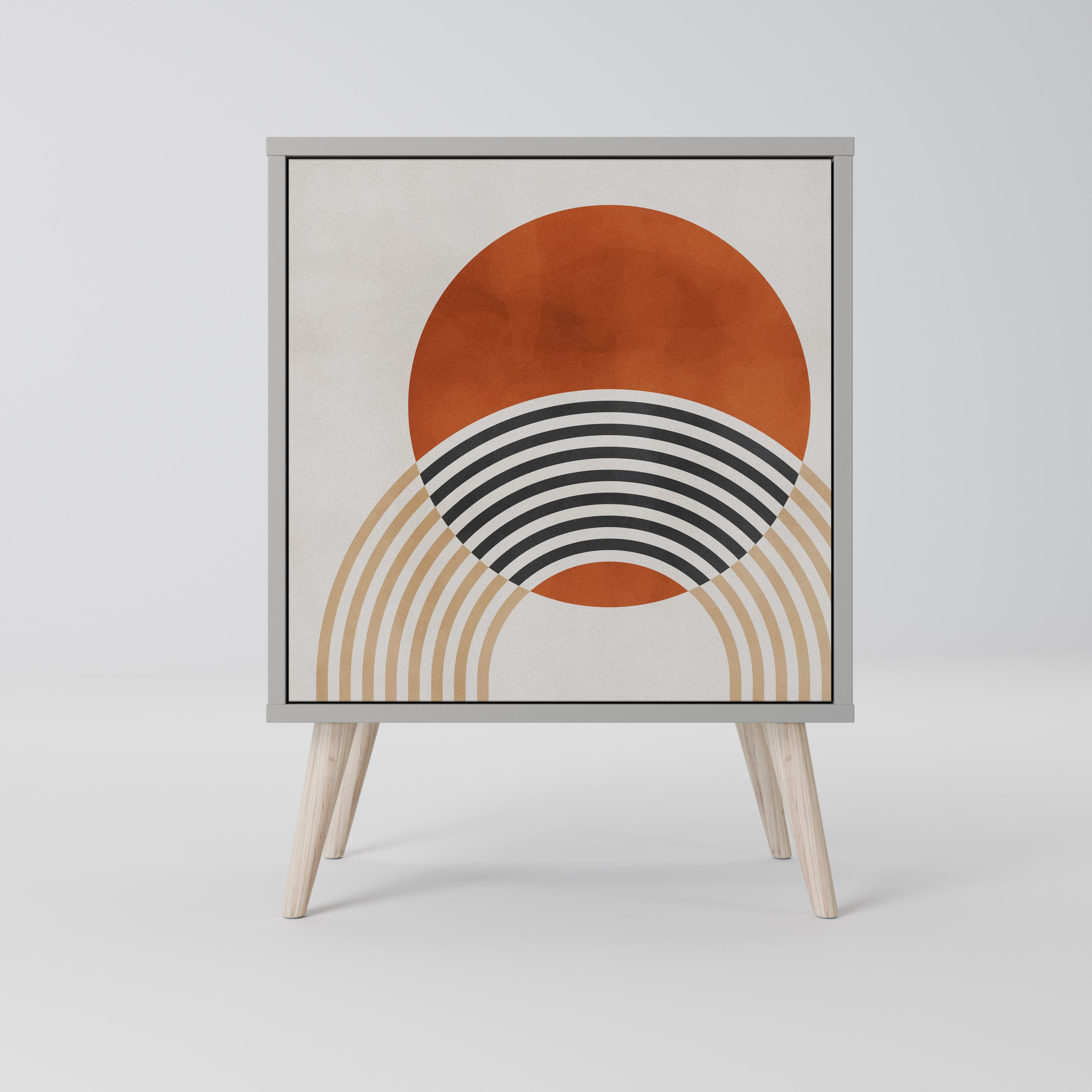 Aparador SPACE AROUND de 1 puerta en acabado gris