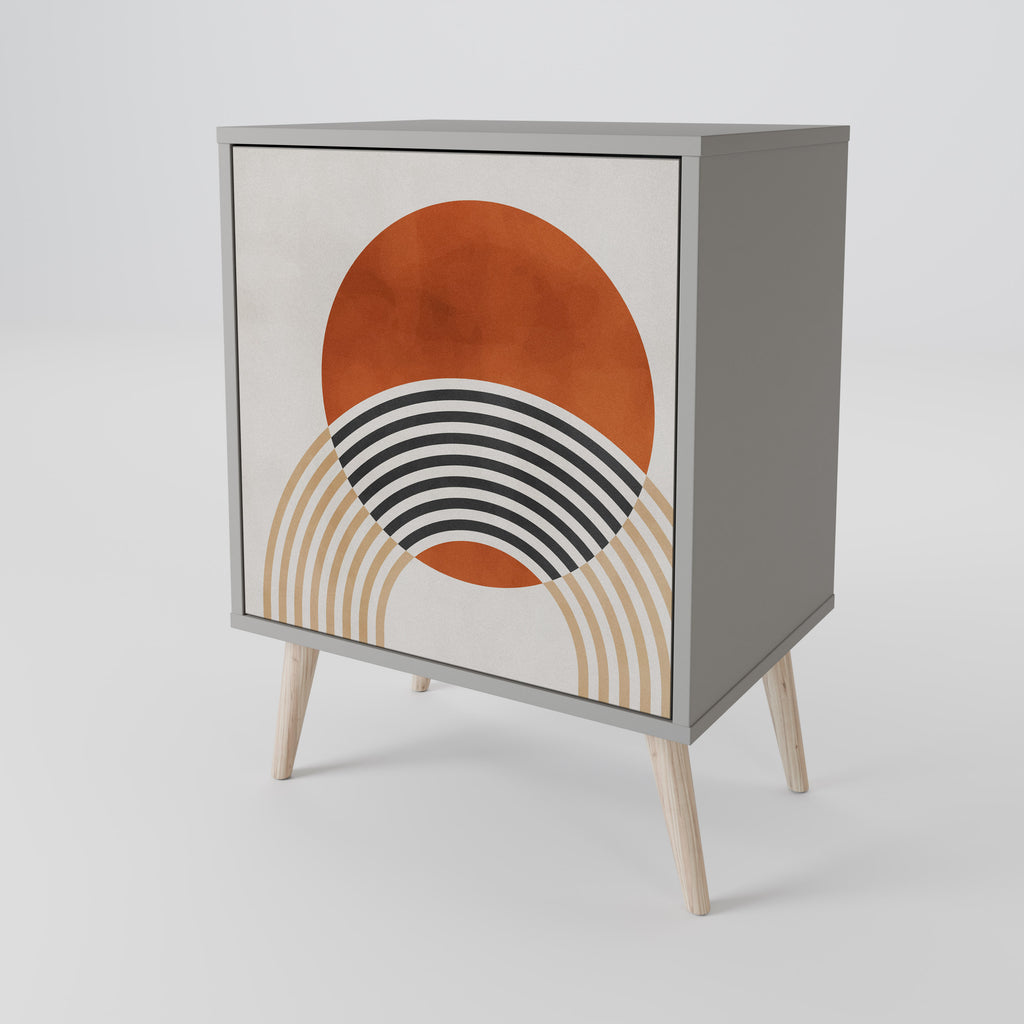 Aparador SPACE AROUND de 1 puerta en acabado gris