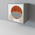 CIRCLE RHYTM Aparador de 1 Puerta en Acabado Gris