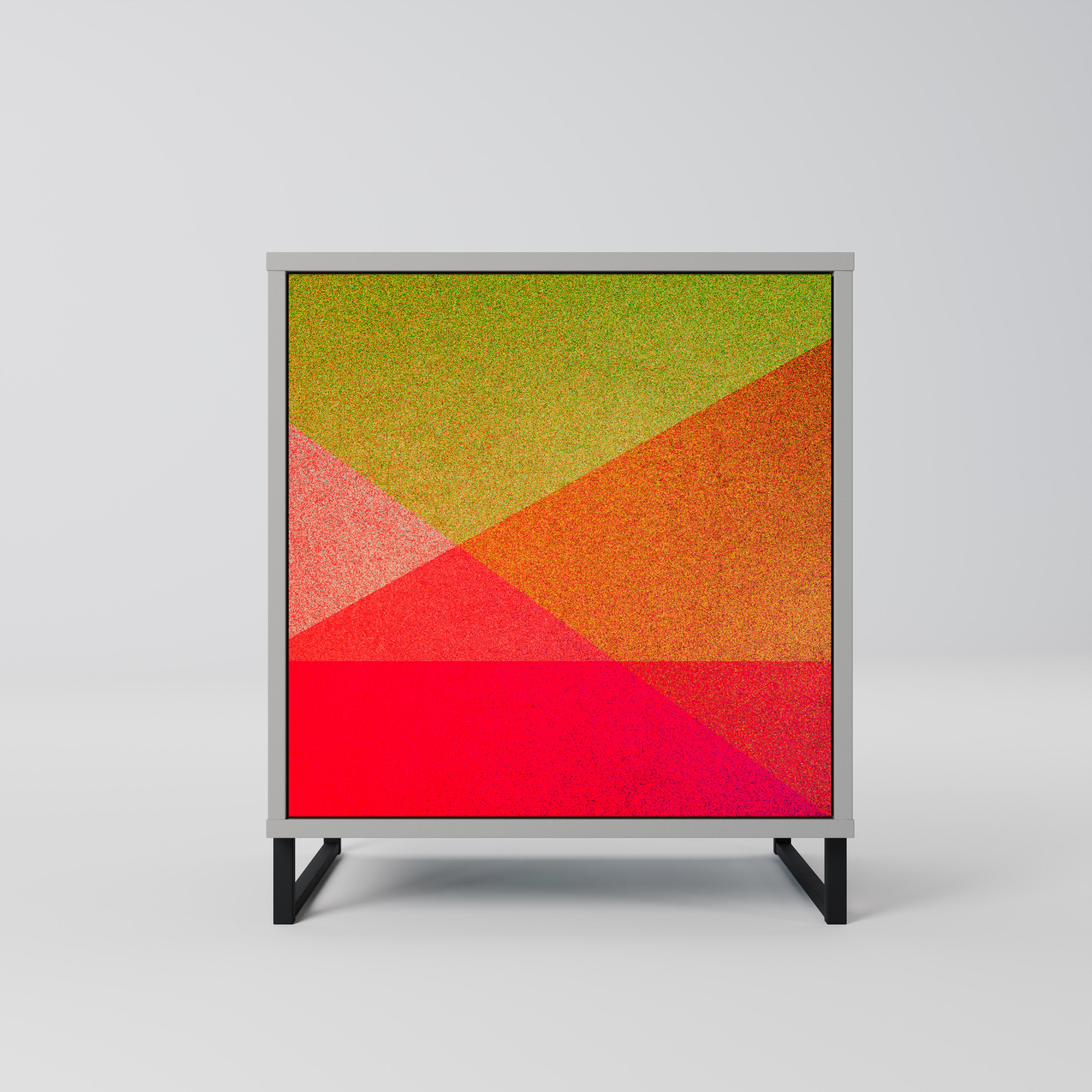 Aparador VIVID GEOMETRY de 1 puerta en acabado gris