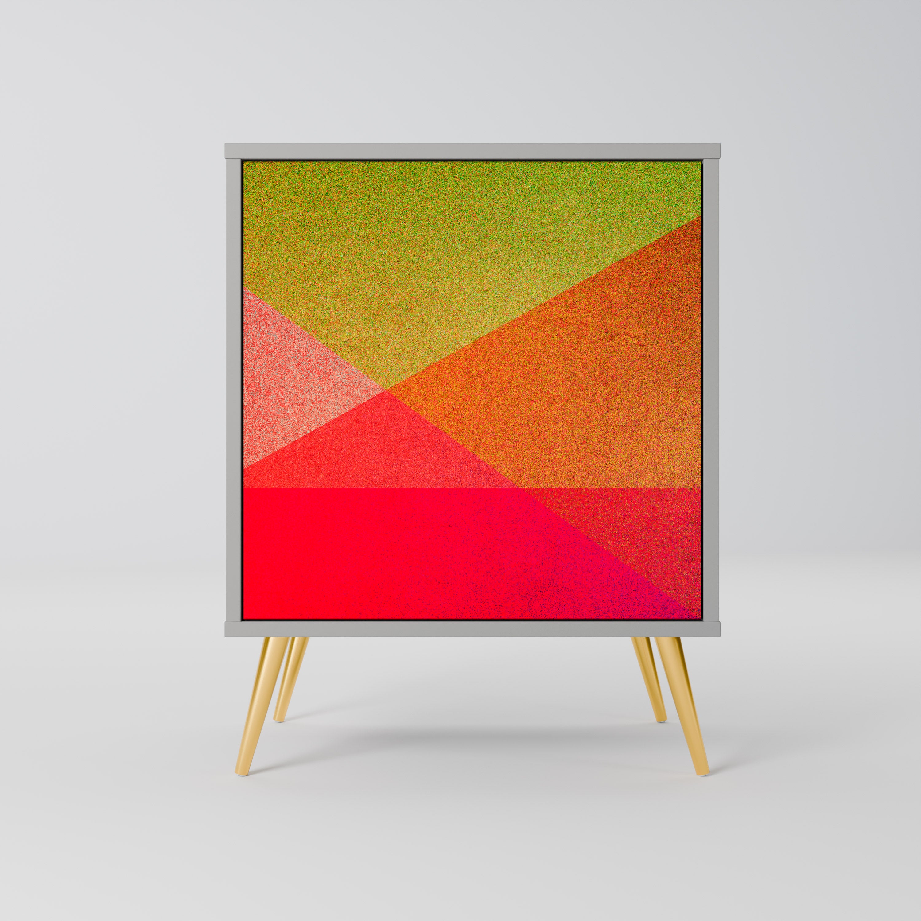 Aparador VIVID GEOMETRY de 1 puerta en acabado gris