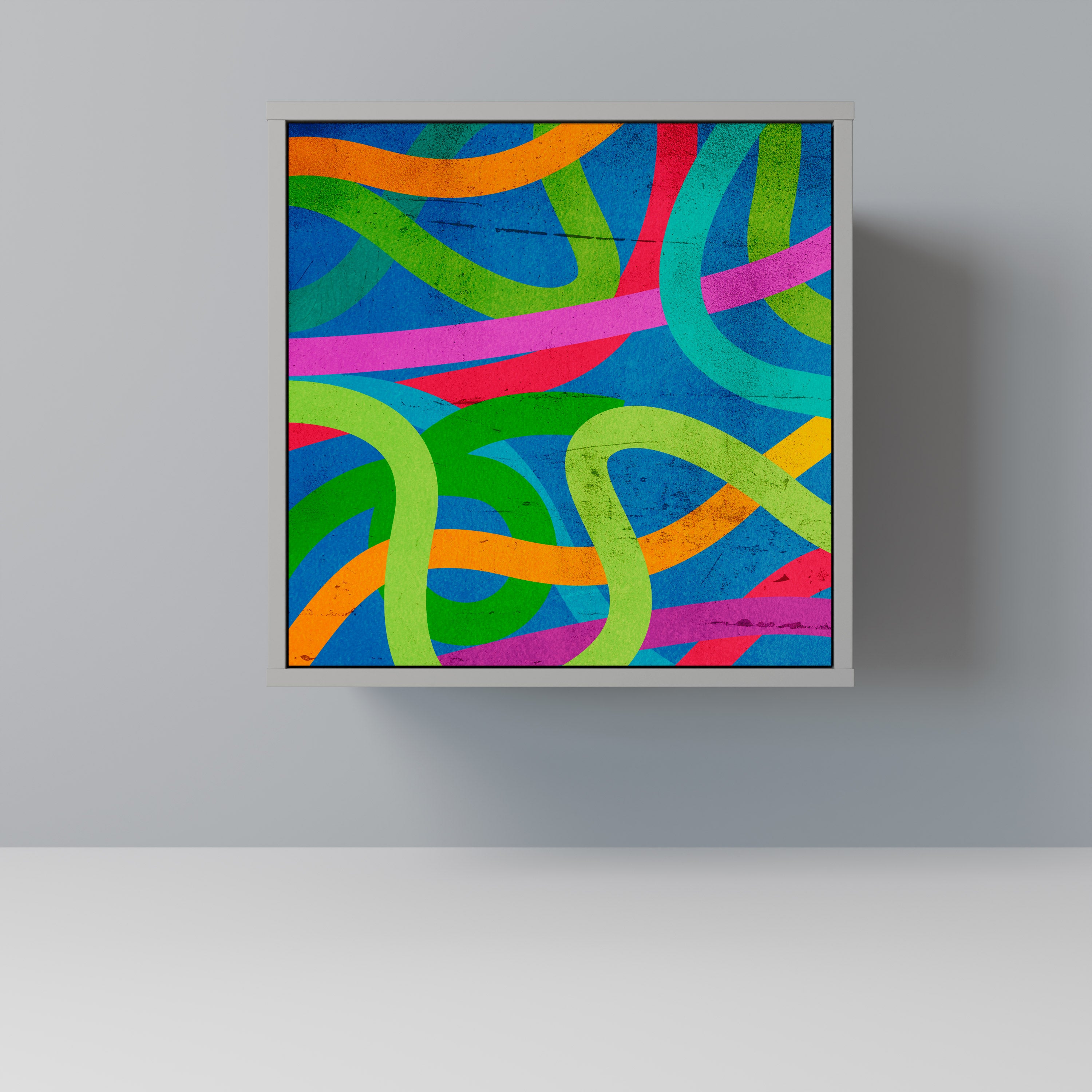 Aparador STREAMER TANGLE de 1 puerta en acabado gris