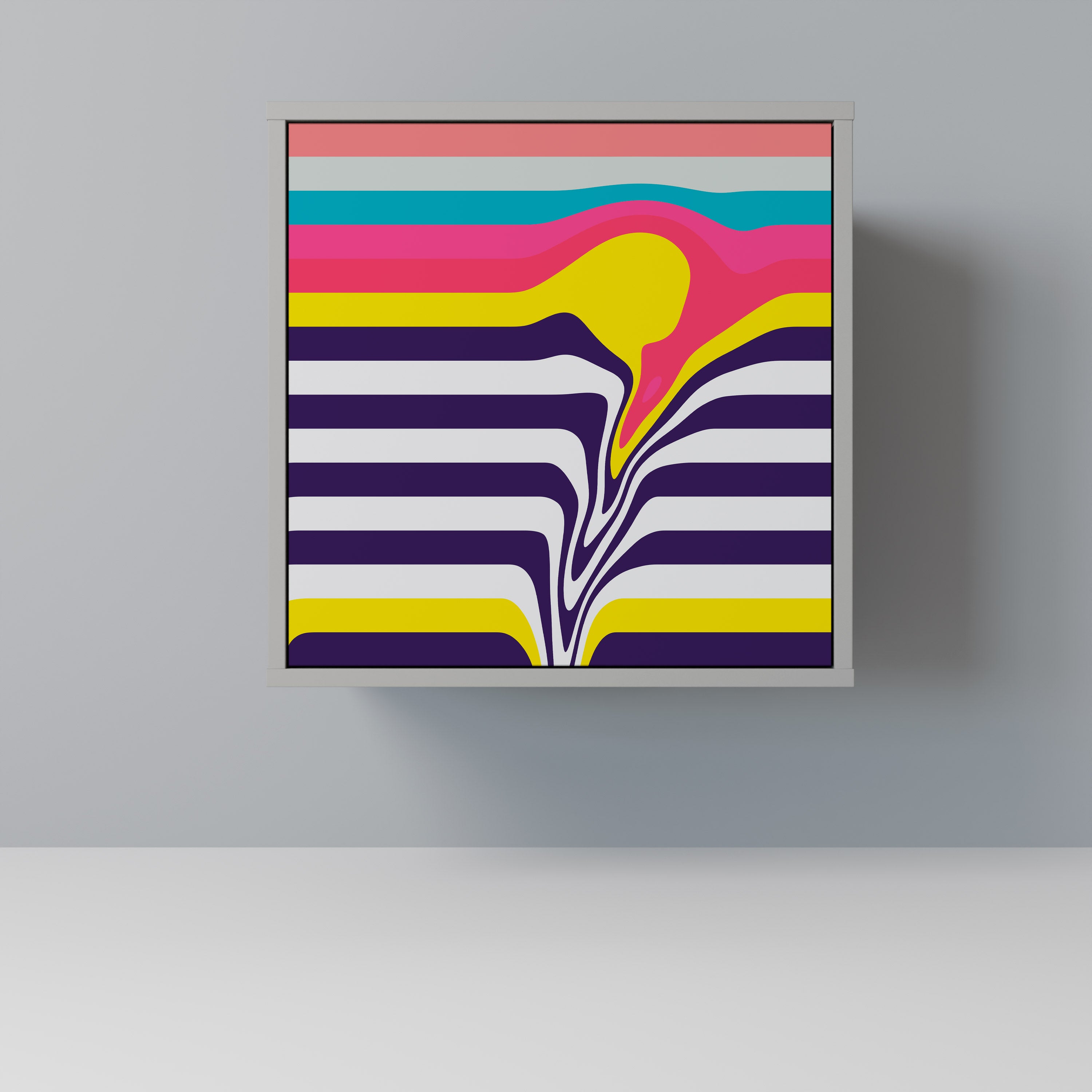 Aparador TONE COLLAPSE de 1 puerta en acabado gris