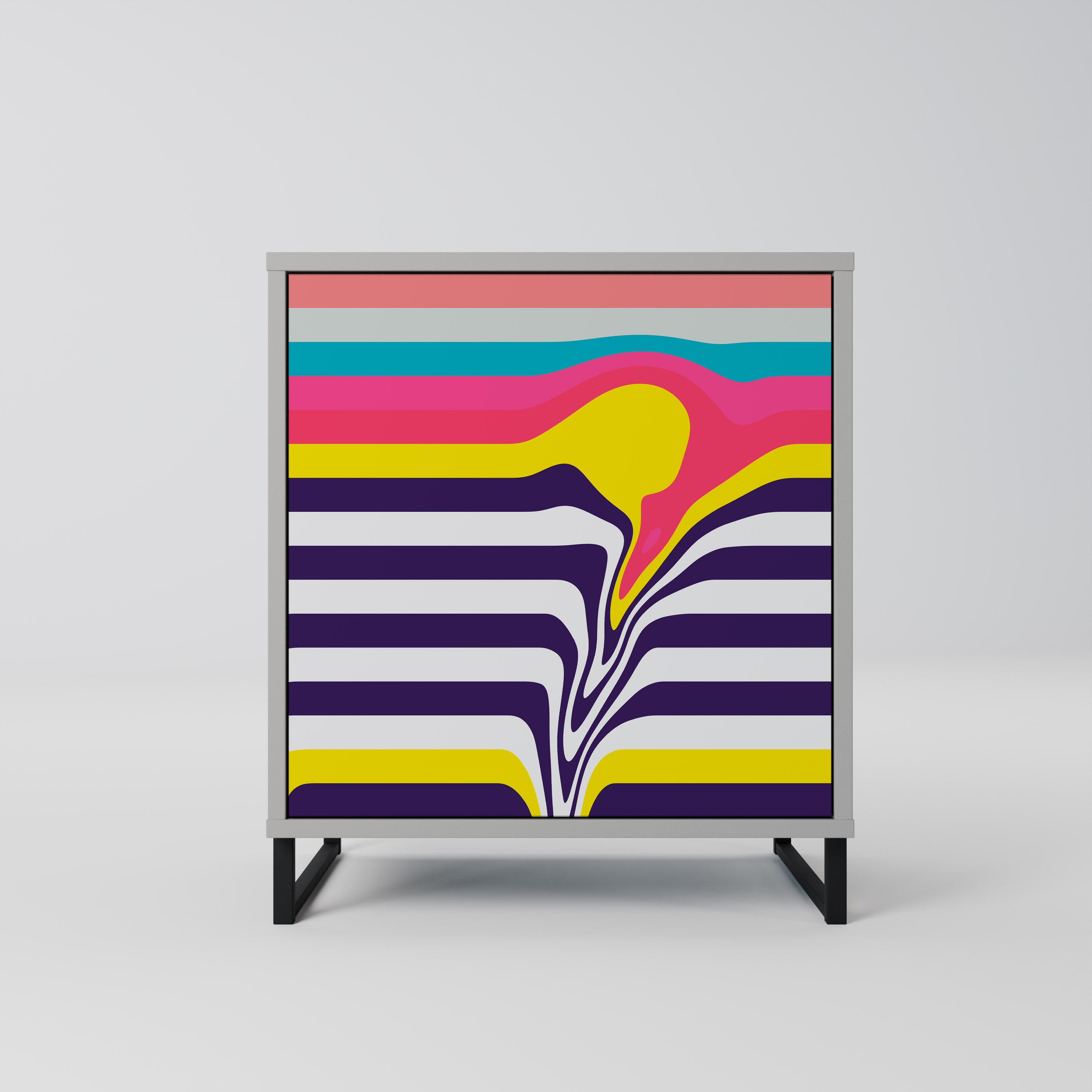 Aparador TONE COLLAPSE de 1 puerta en acabado gris