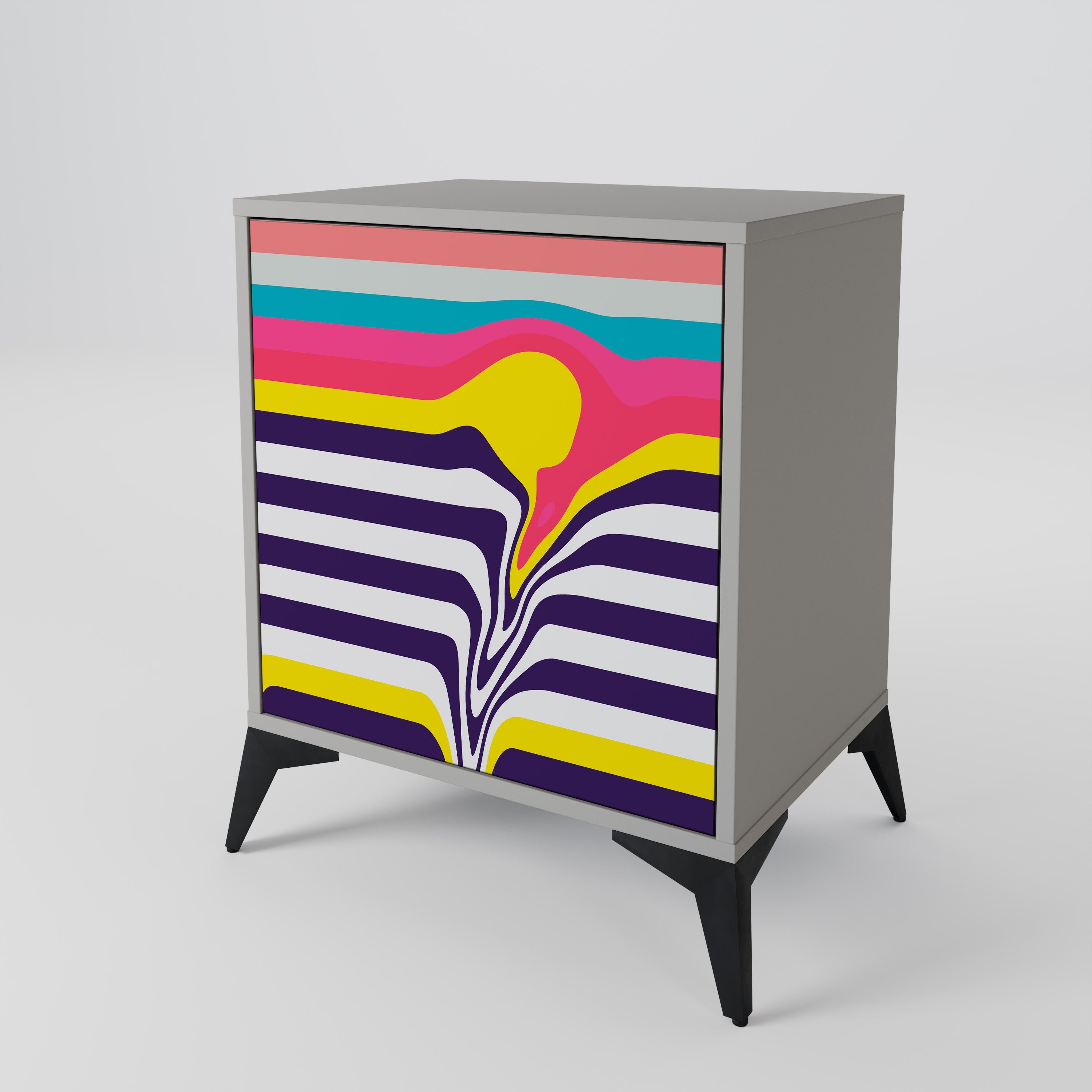 Aparador TONE COLLAPSE de 1 puerta en acabado gris