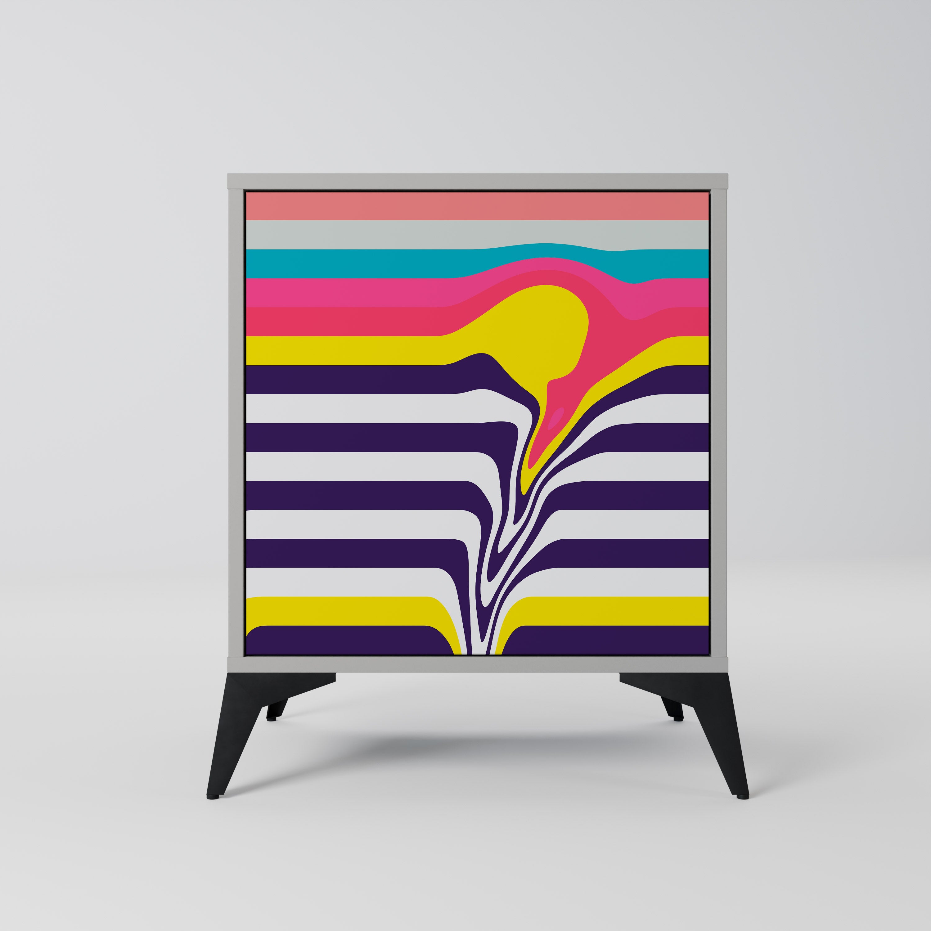 Aparador TONE COLLAPSE de 1 puerta en acabado gris