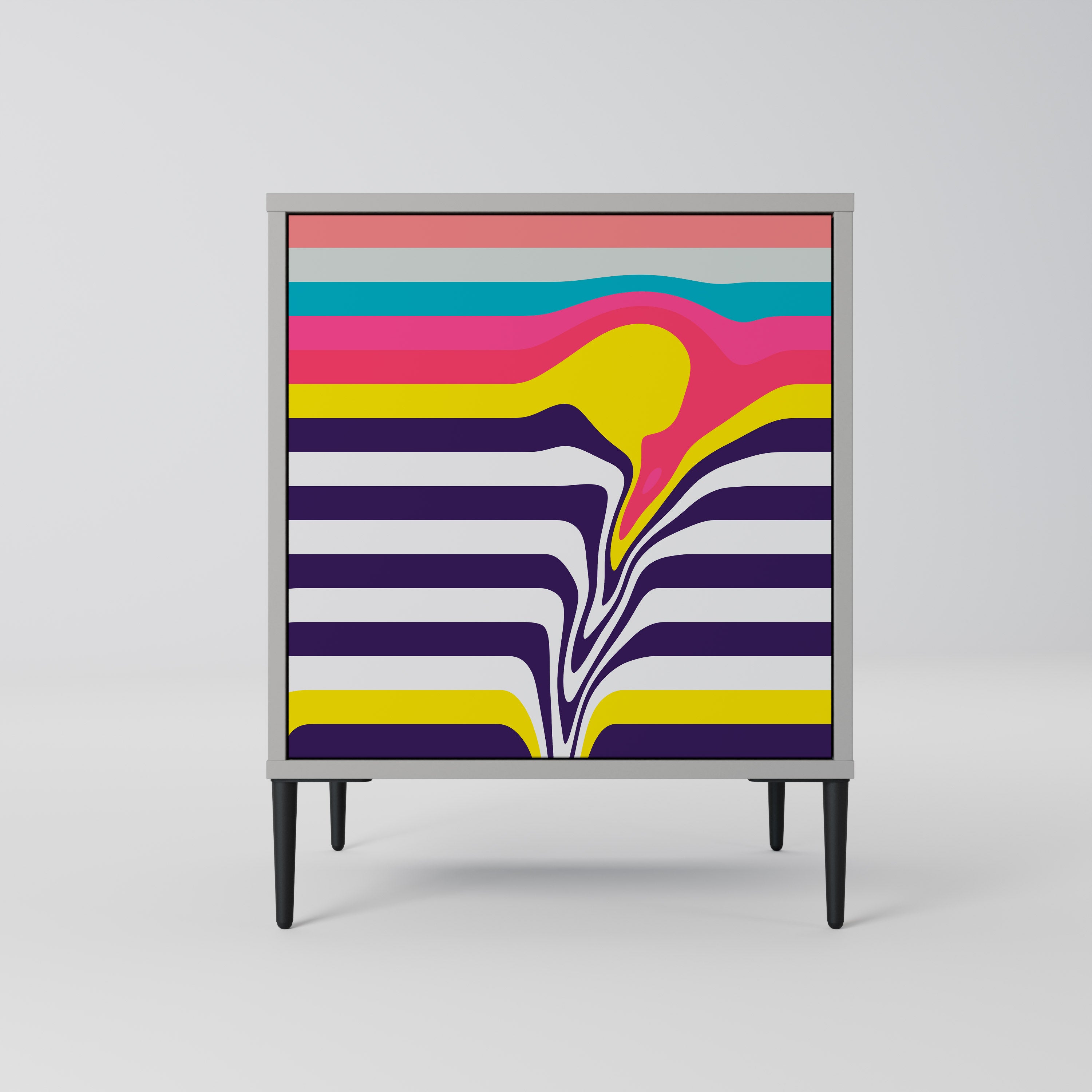 Aparador TONE COLLAPSE de 1 puerta en acabado gris