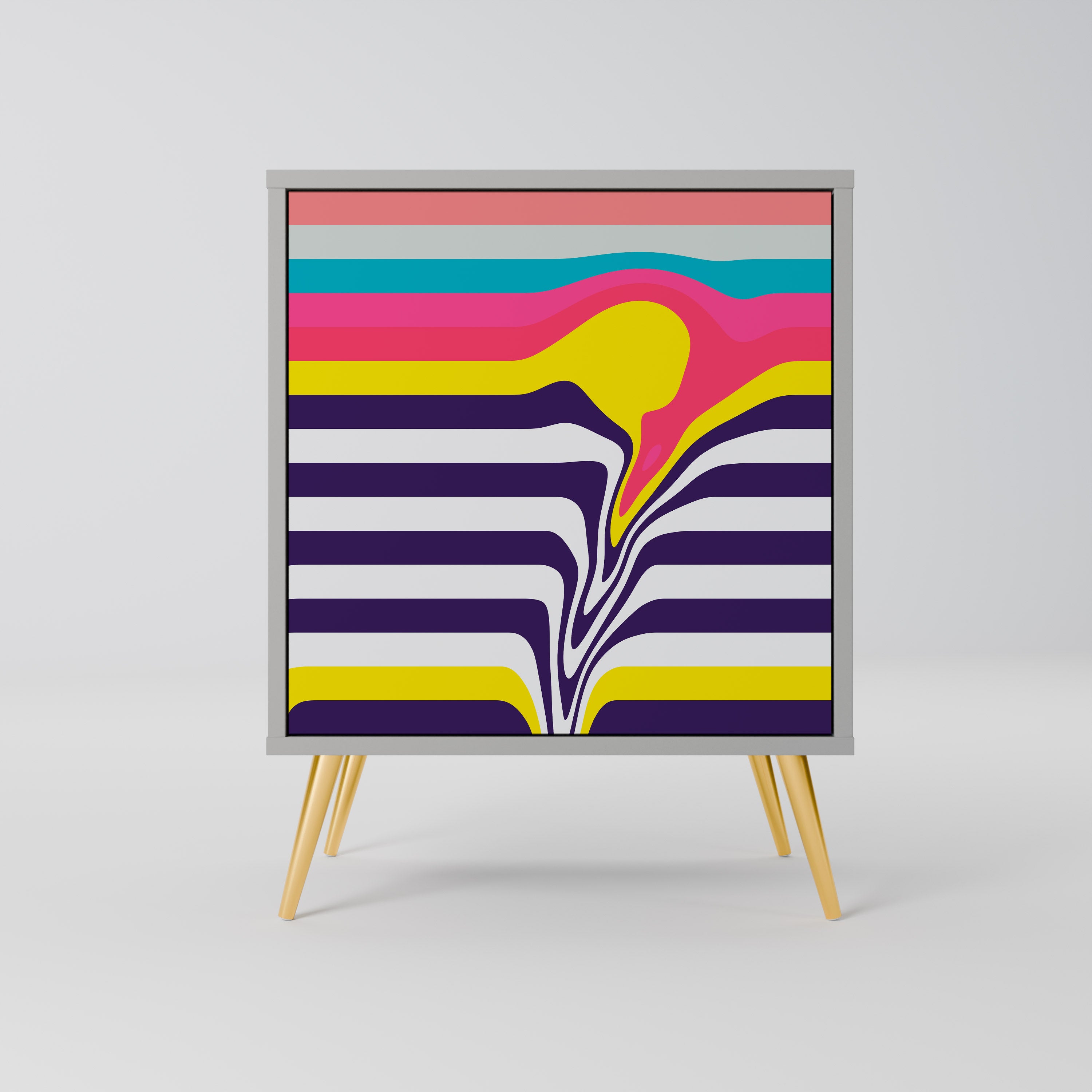 Aparador TONE COLLAPSE de 1 puerta en acabado gris