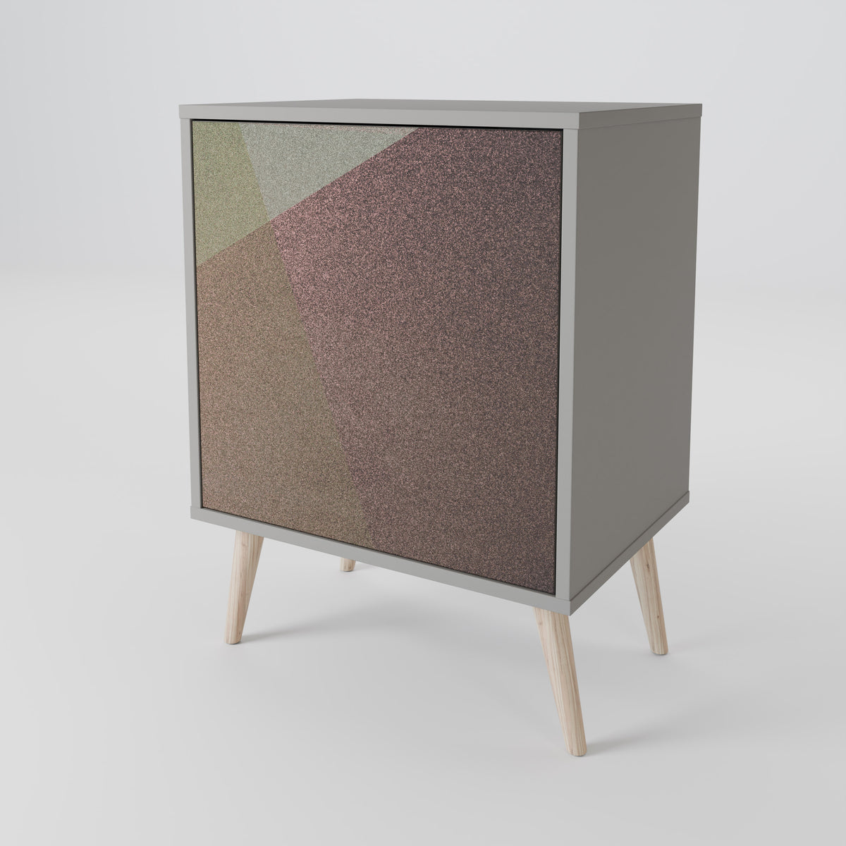 BEIGE GEOMETRY Aparador de 1 Puerta