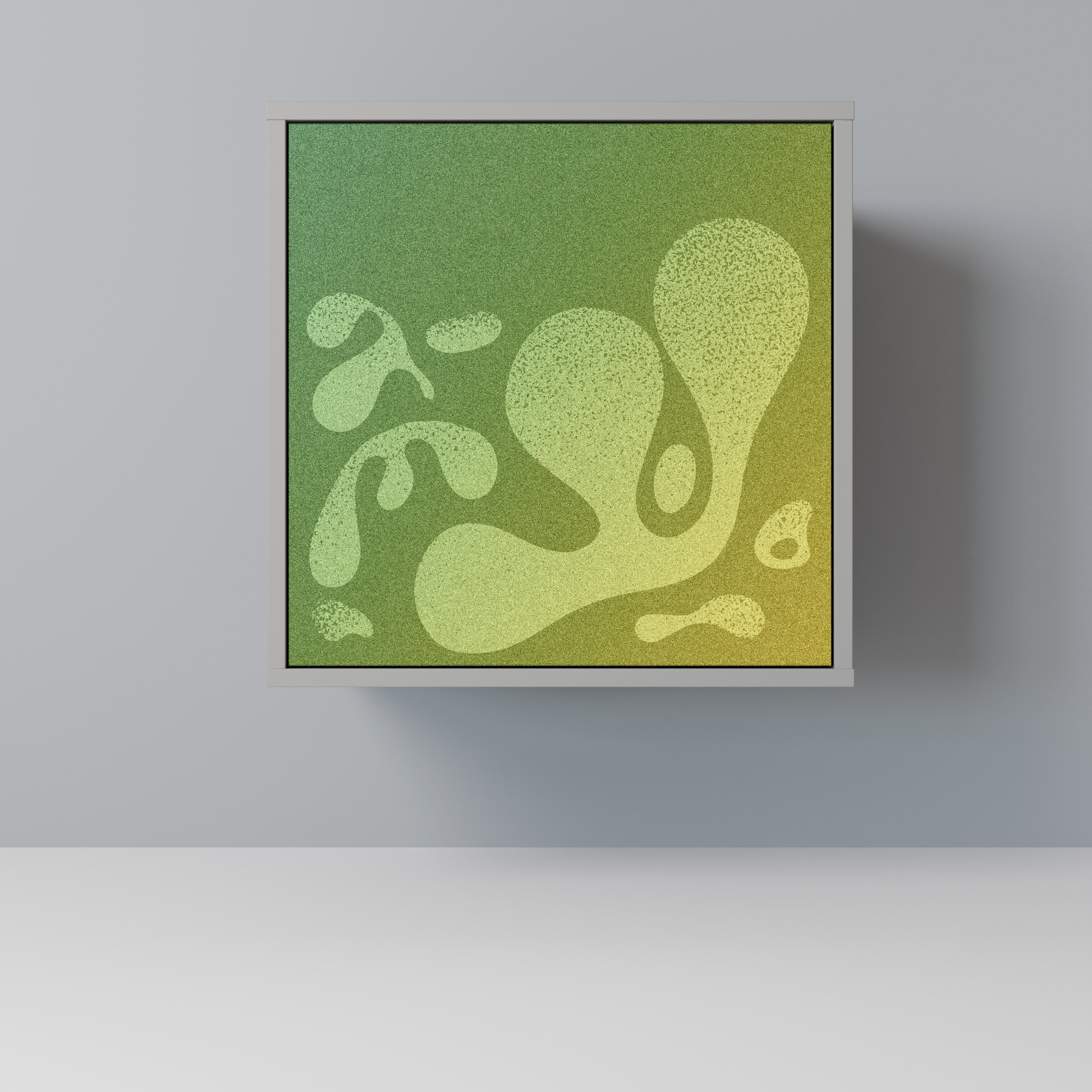 Aparador IRREGULAR BLUE de 1 puerta con acabado gris