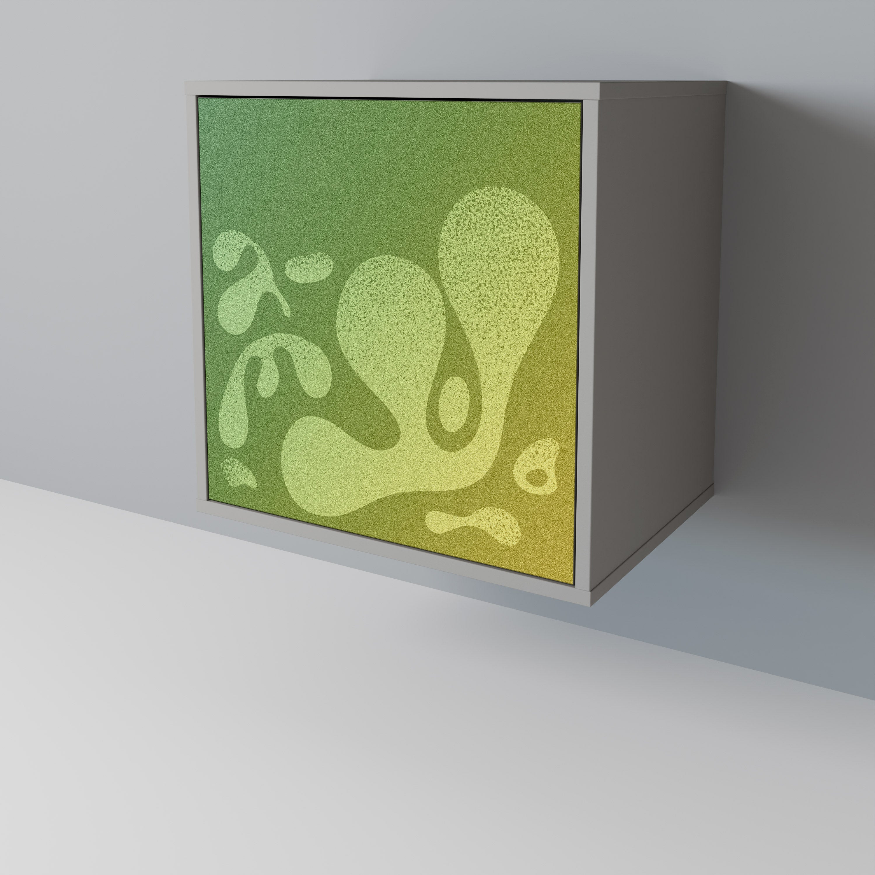 Aparador IRREGULAR BLUE de 1 puerta con acabado gris